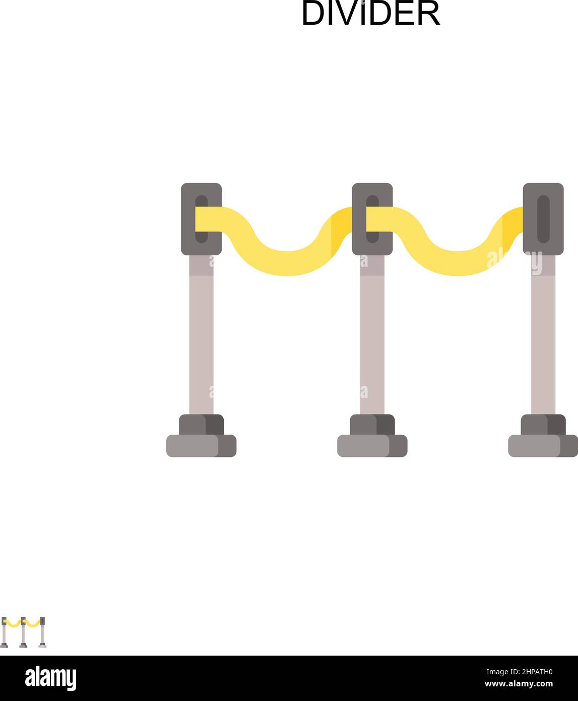Icône de vecteur simple diviseur. Modèle de conception de symbole d'illustration pour élément d'interface utilisateur Web mobile. Illustration de Vecteur