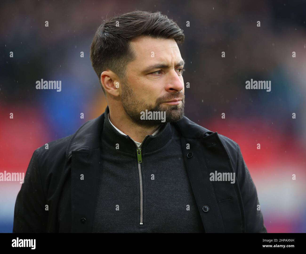 Sheffield, Angleterre, le 19th février 2022. Russell Martin, directeur de Swansea City, lors du match de championnat Sky Bet à Bramall Lane, Sheffield. Le crédit photo devrait se lire: Simon Bellis / Sportimage Banque D'Images