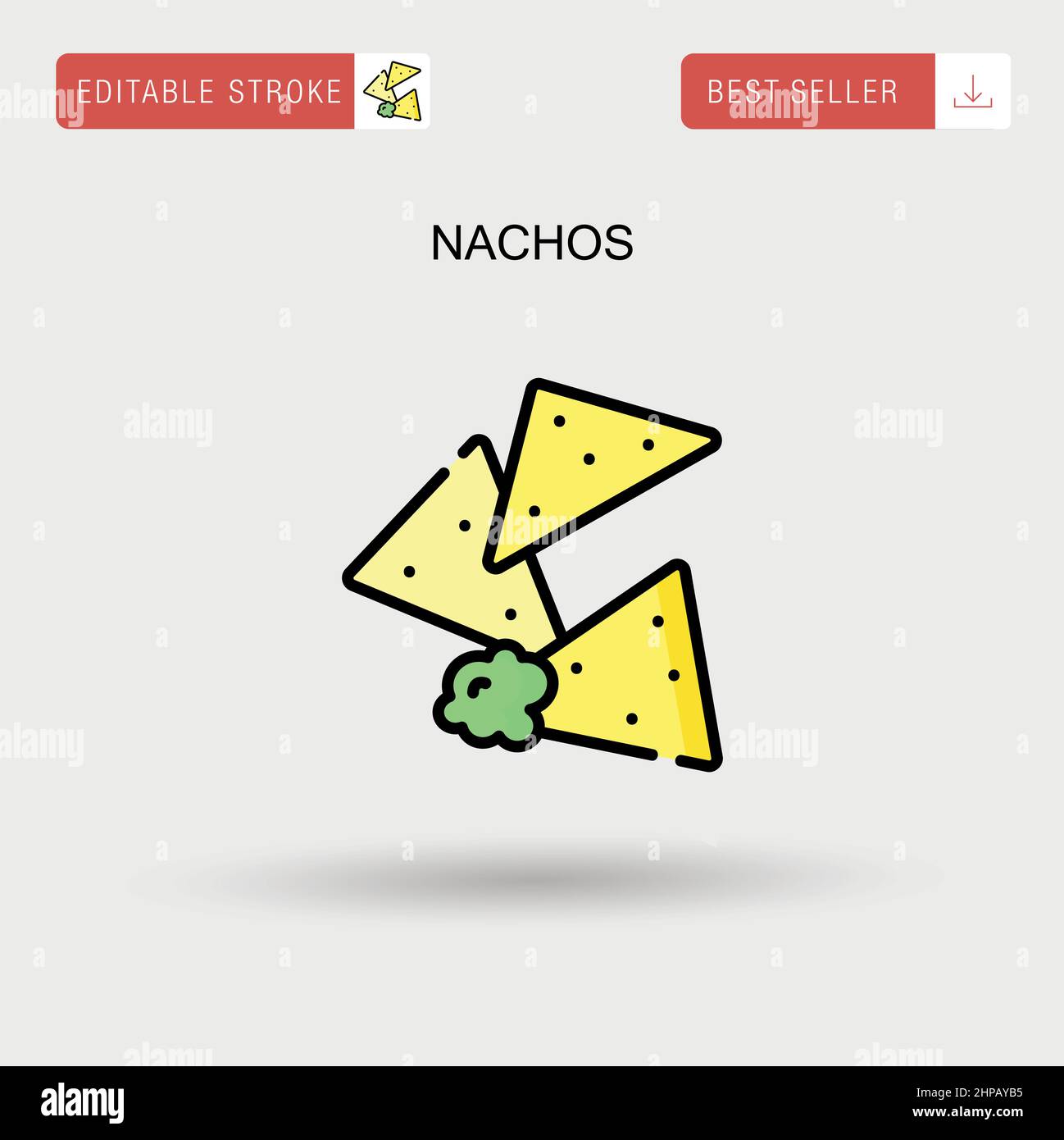 Icône de vecteur simple nachos. Illustration de Vecteur