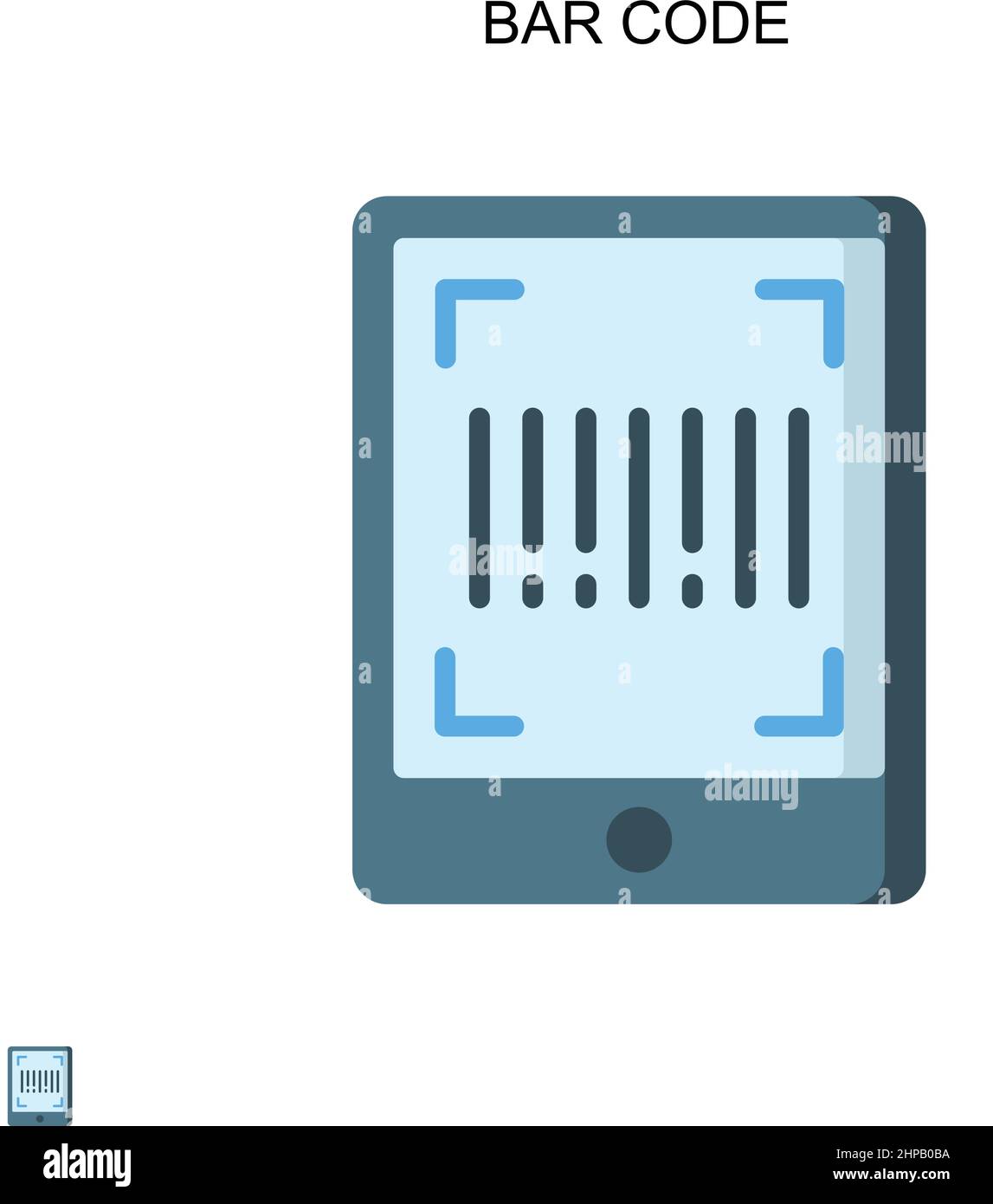 Icône de vecteur simple de code-barres.Modèle de conception de symbole d'illustration pour élément d'interface utilisateur Web mobile. Illustration de Vecteur