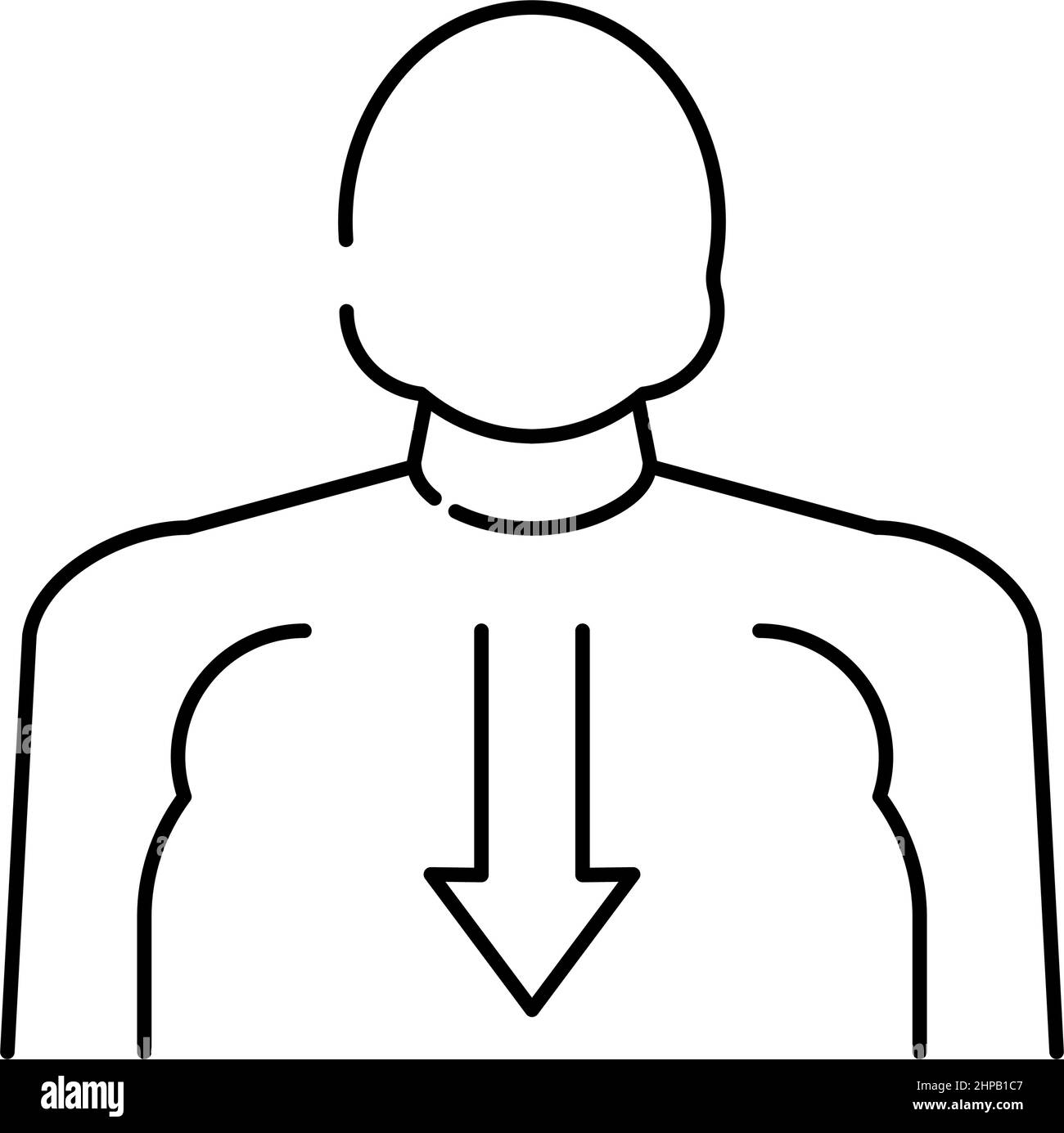 boulimie problèmes psychologiques ligne icône illustration du vecteur Illustration de Vecteur