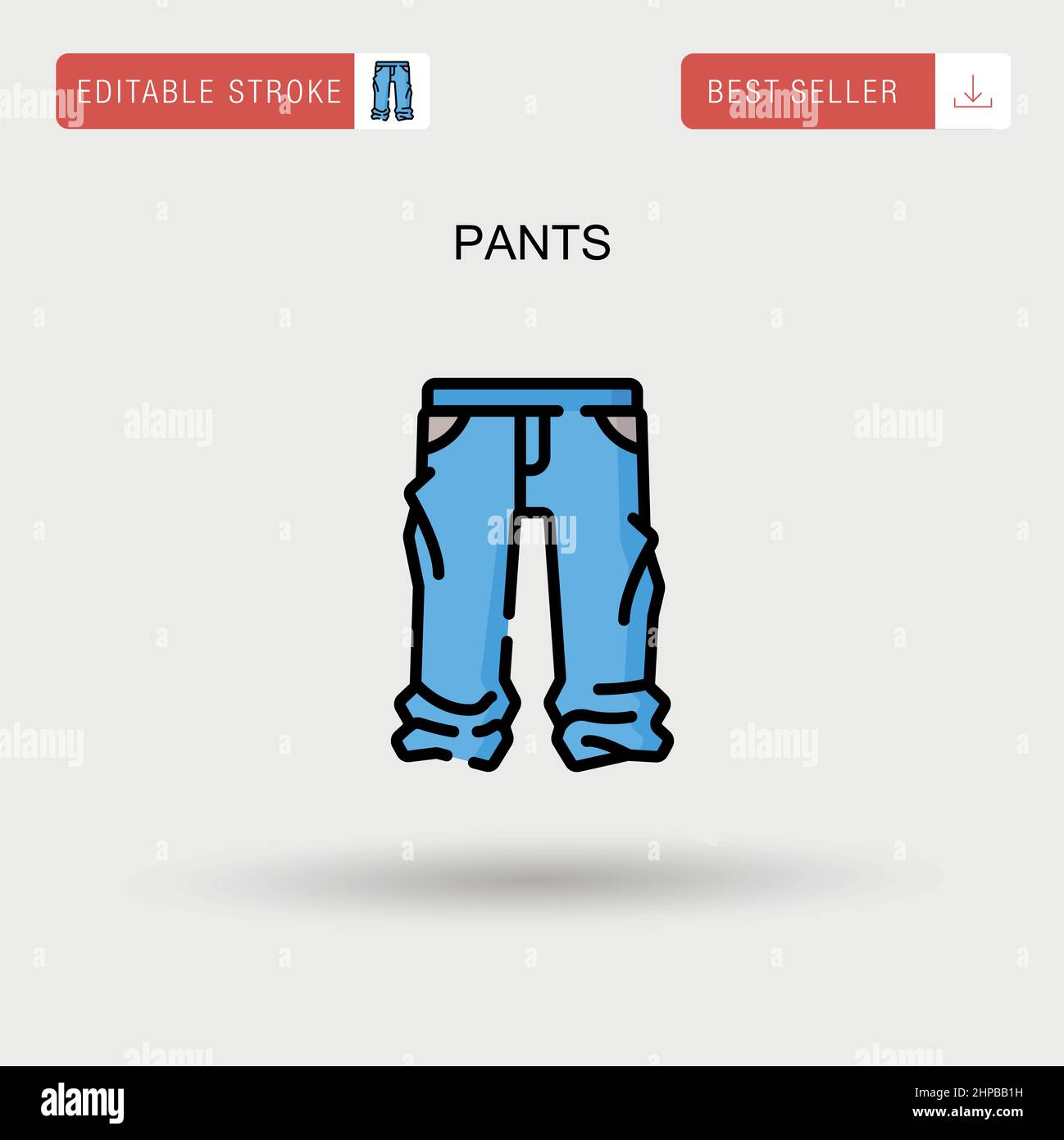 Pantalon icône vecteur simple. Illustration de Vecteur
