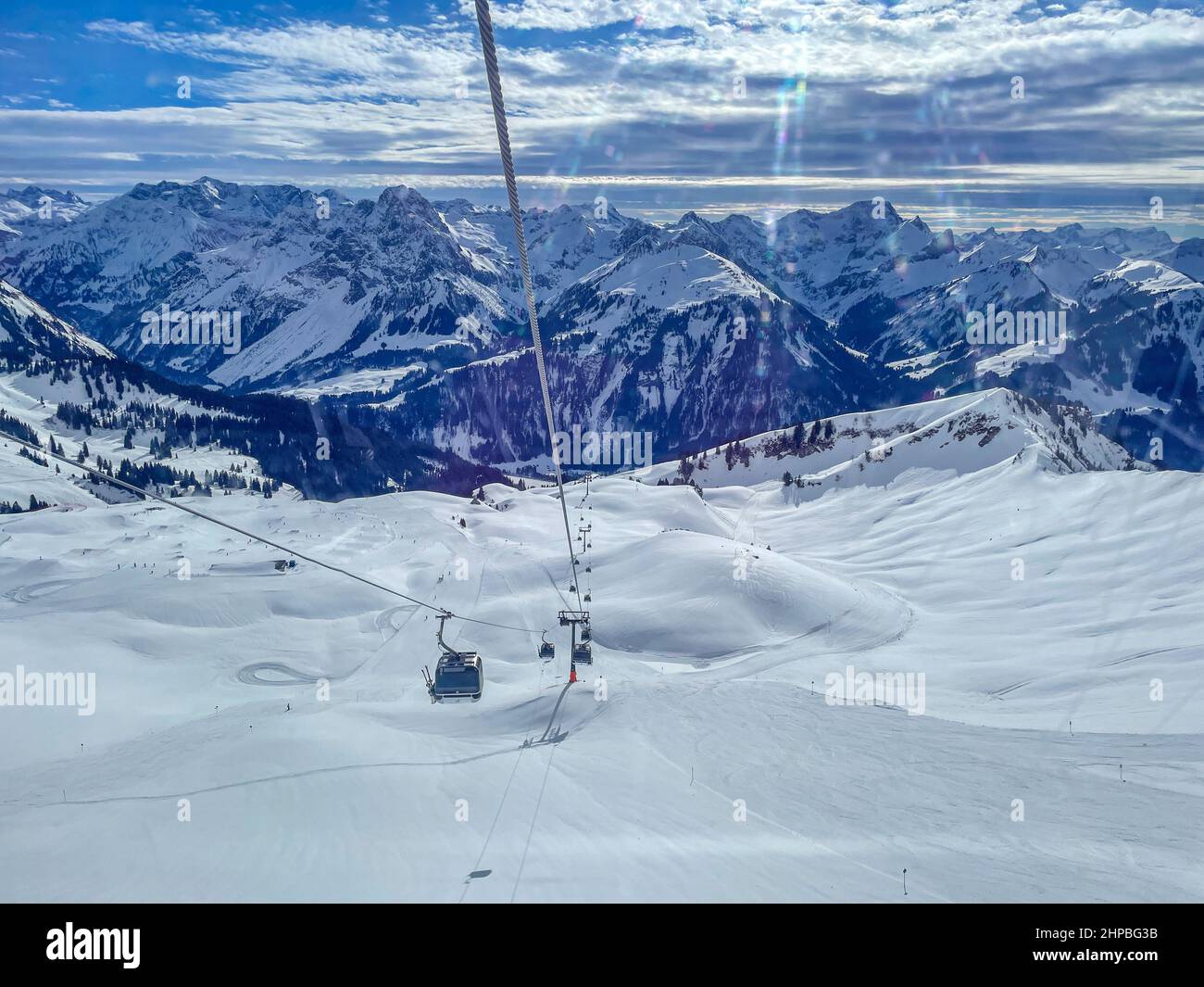 Vue sur les Alpes dans le Vorarlberg en Autriche Banque D'Images