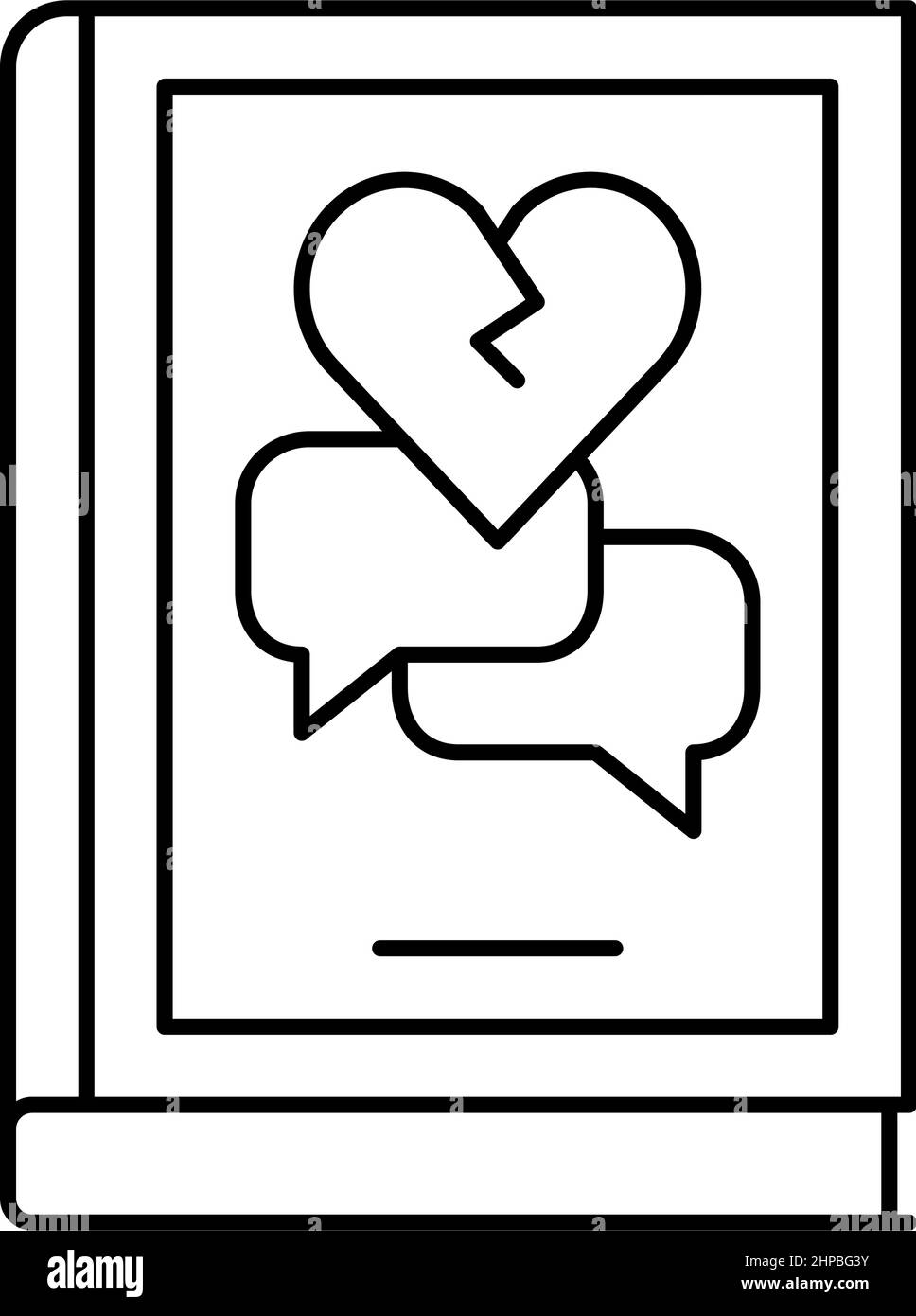 illustration vectorielle de l'icône de la ligne de genre dramatique Illustration de Vecteur