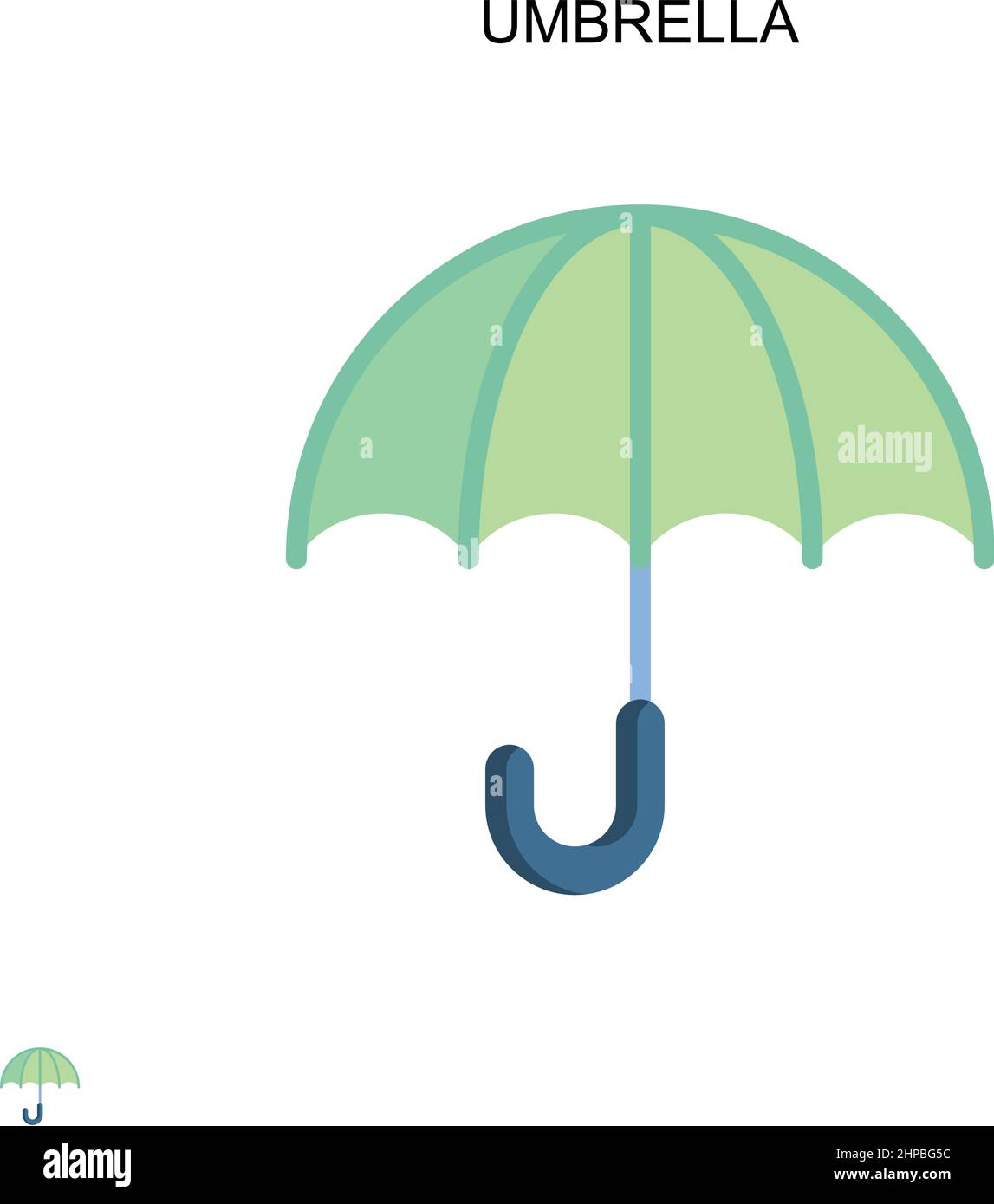 Icône de vecteur simple parapluie.Modèle de conception de symbole d'illustration pour élément d'interface utilisateur Web mobile. Illustration de Vecteur