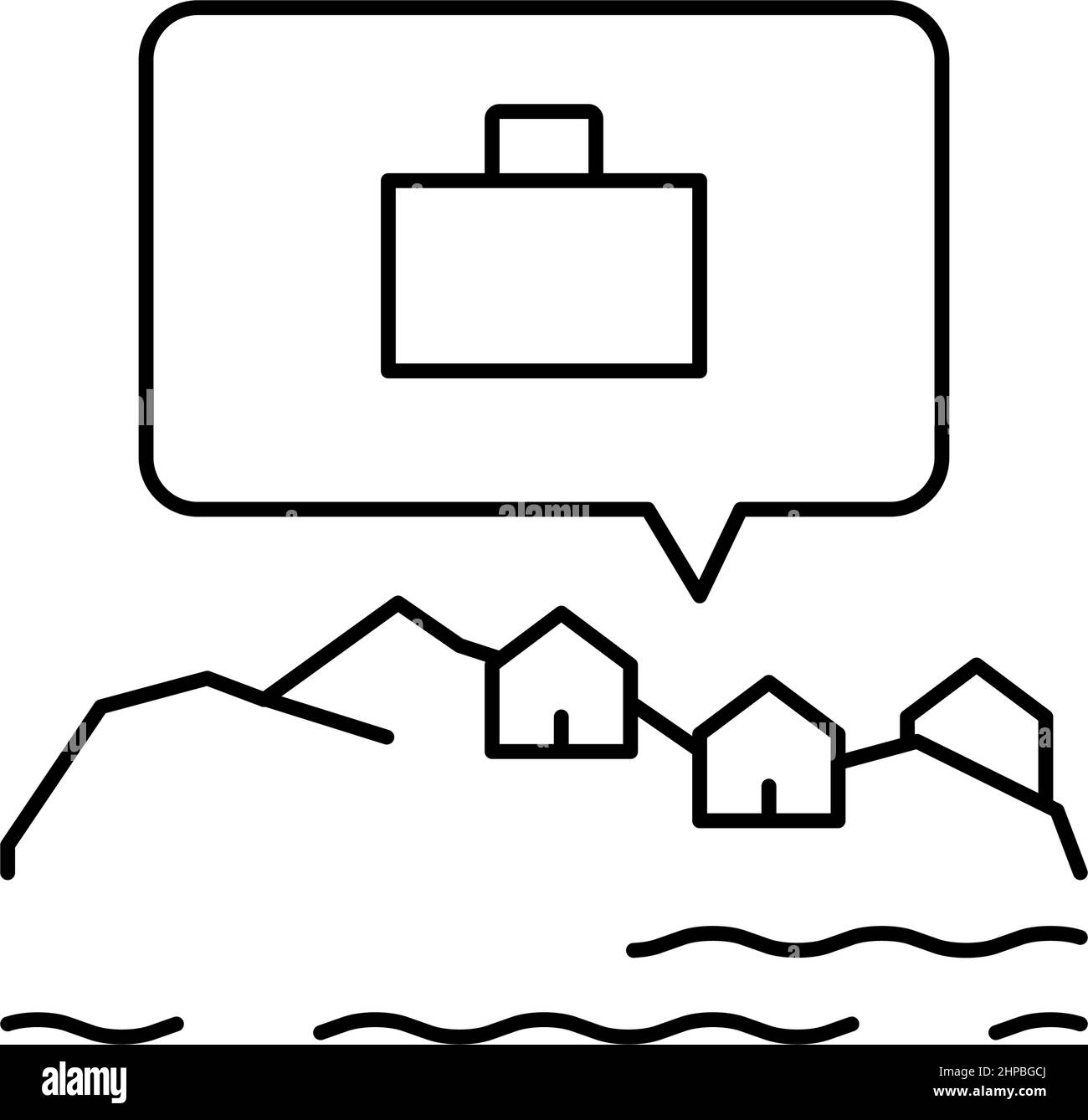 illustration vectorielle de l'icône de la plage de travail Illustration de Vecteur