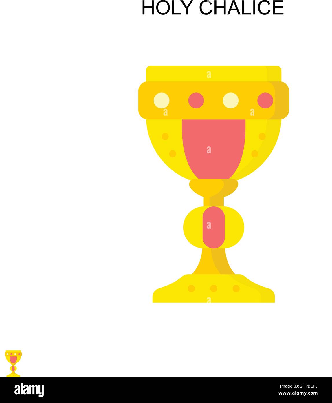 Icône vecteur simple Saint-calice. Modèle de conception de symbole d'illustration pour élément d'interface utilisateur Web mobile. Illustration de Vecteur