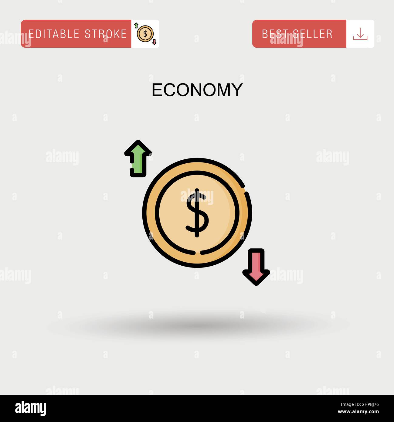 Icône vecteur simple économique. Illustration de Vecteur