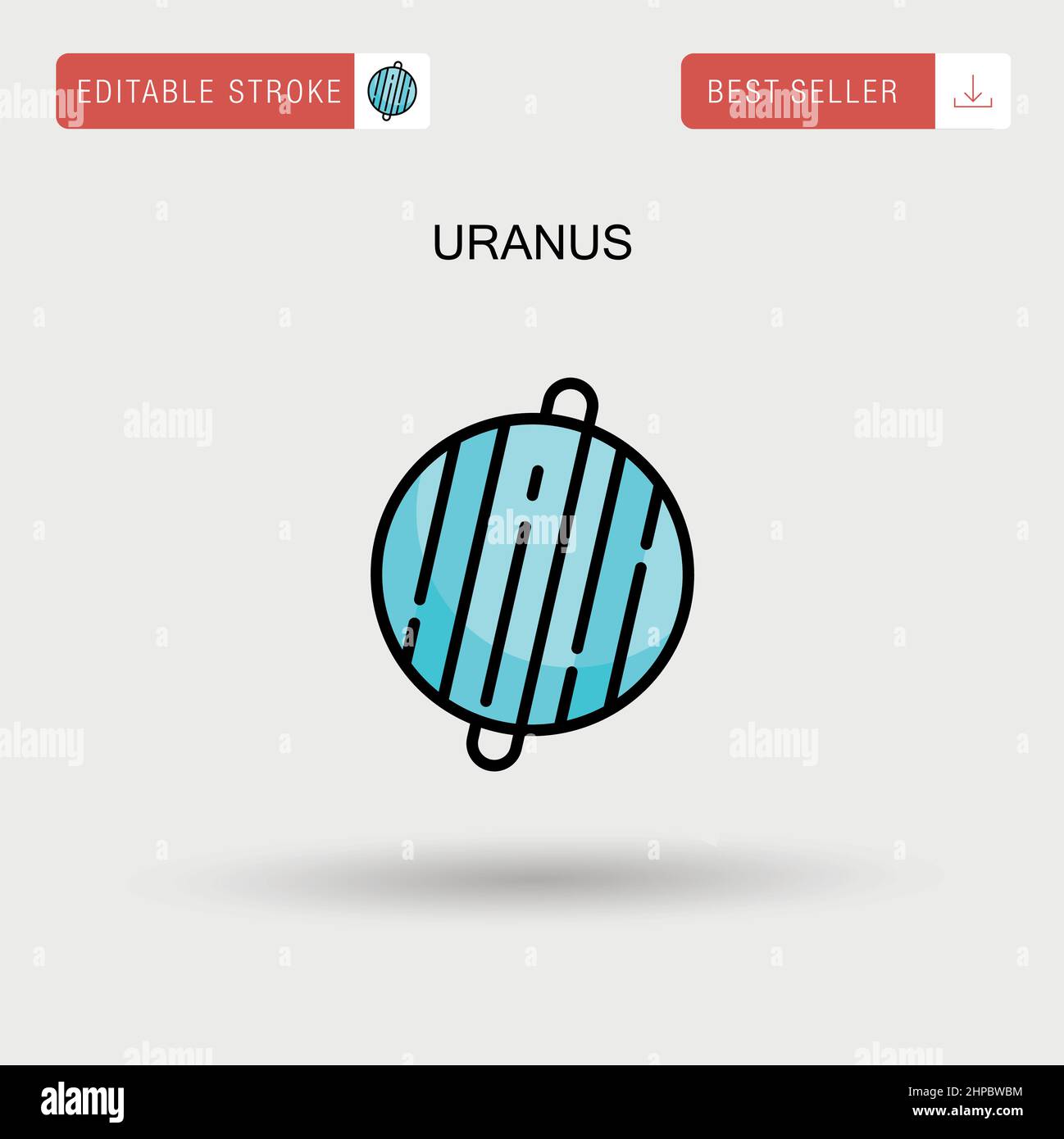 Icône de vecteur simple Uranus. Illustration de Vecteur