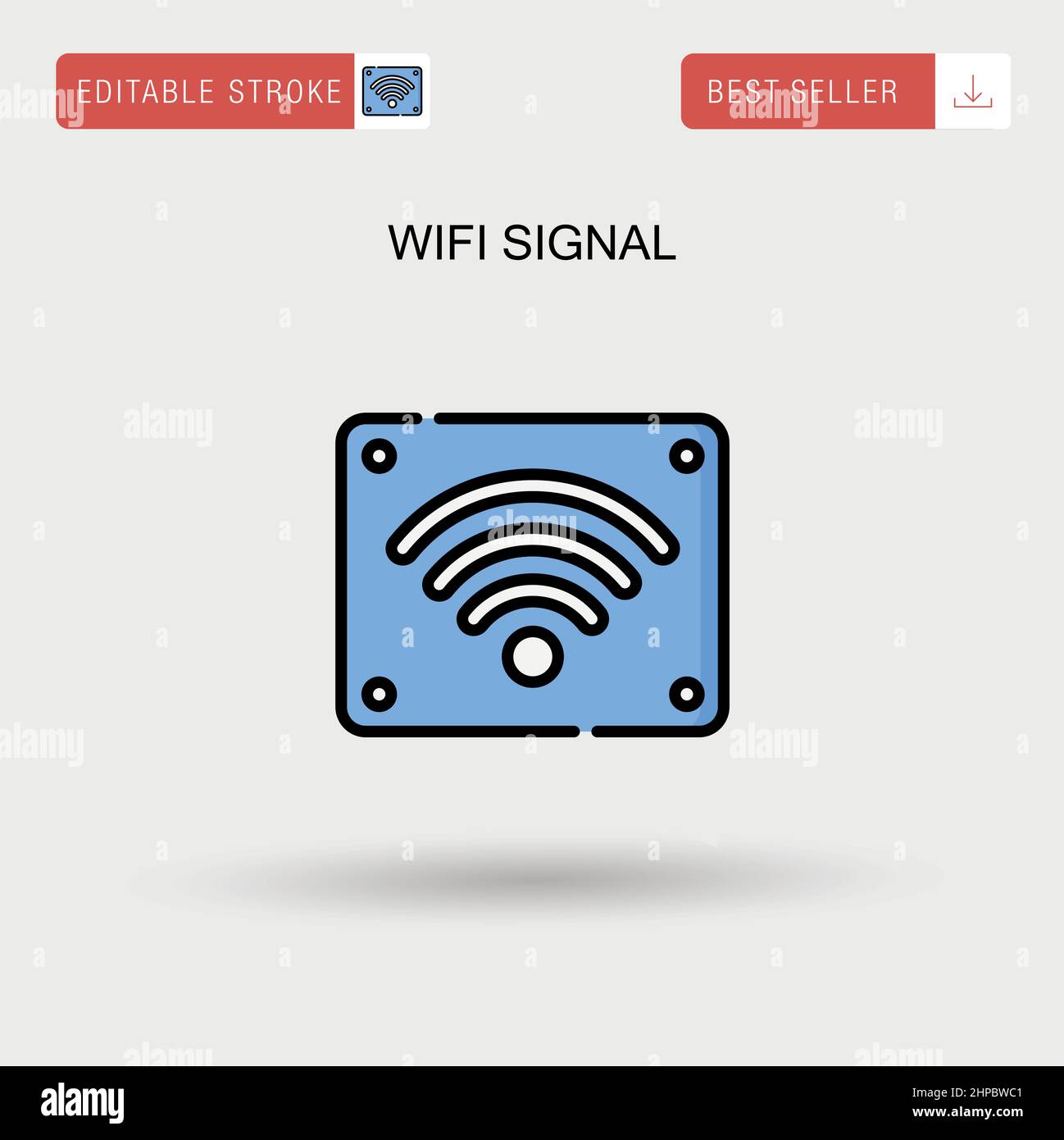 Icône de vecteur simple de signal Wi-Fi. Illustration de Vecteur