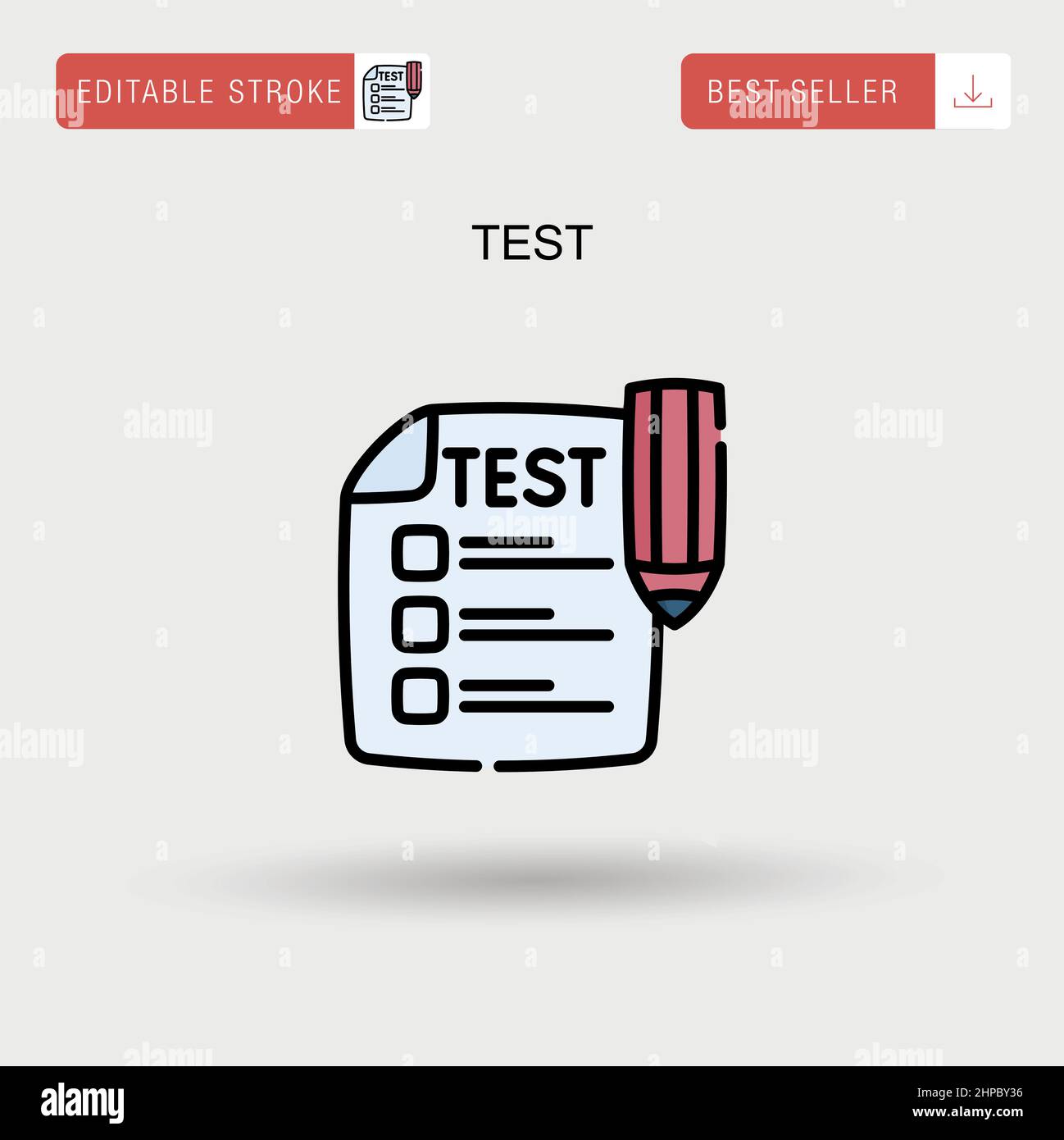 Icône de vecteur simple de test. Illustration de Vecteur