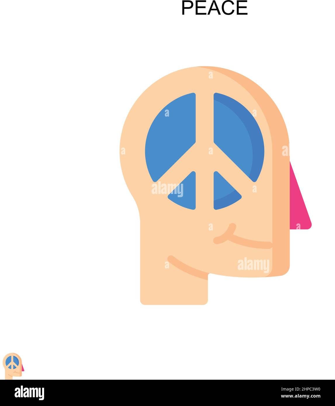 Icône de vecteur de paix simple.Modèle de conception de symbole d'illustration pour élément d'interface utilisateur Web mobile. Illustration de Vecteur