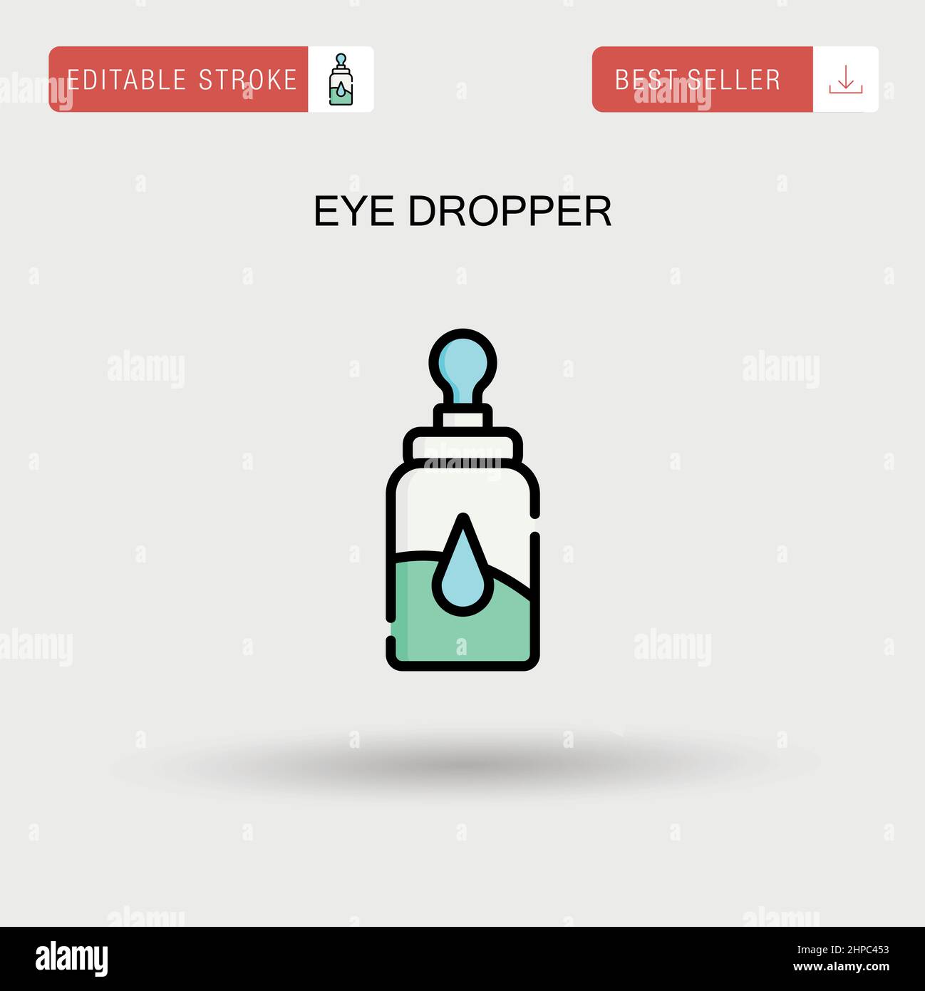 Icône de vecteur simple compte-gouttes pour les yeux. Illustration de Vecteur