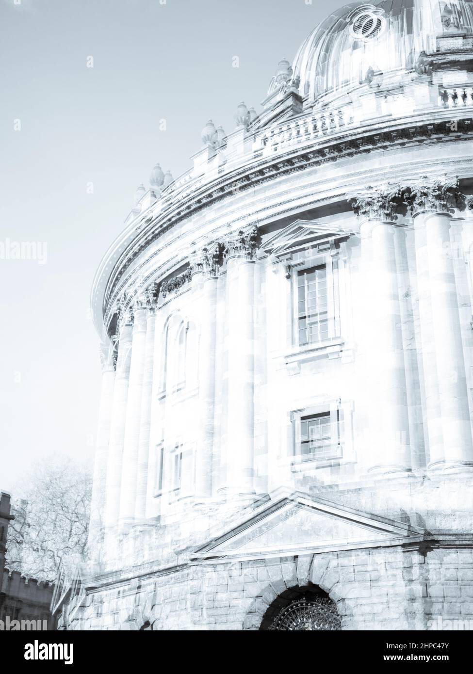 Noir et blanc, caméra Radcliffe, Université d'Oxford, Oxford, Oxfordshire, Angleterre, Royaume-Uni, GB. Banque D'Images