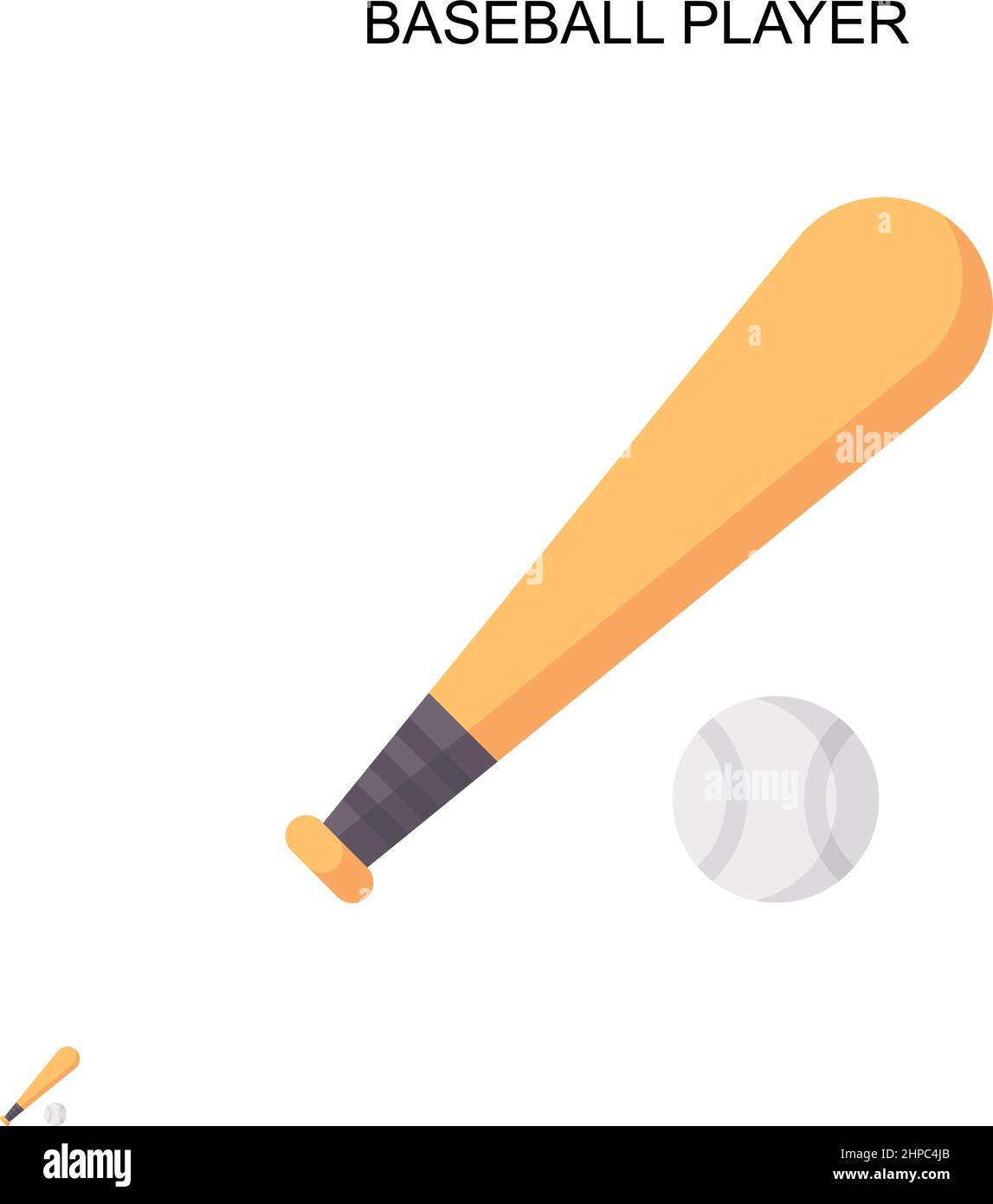 Icône vecteur simple joueur de baseball. Modèle de conception de symbole d'illustration pour élément d'interface utilisateur Web mobile. Illustration de Vecteur