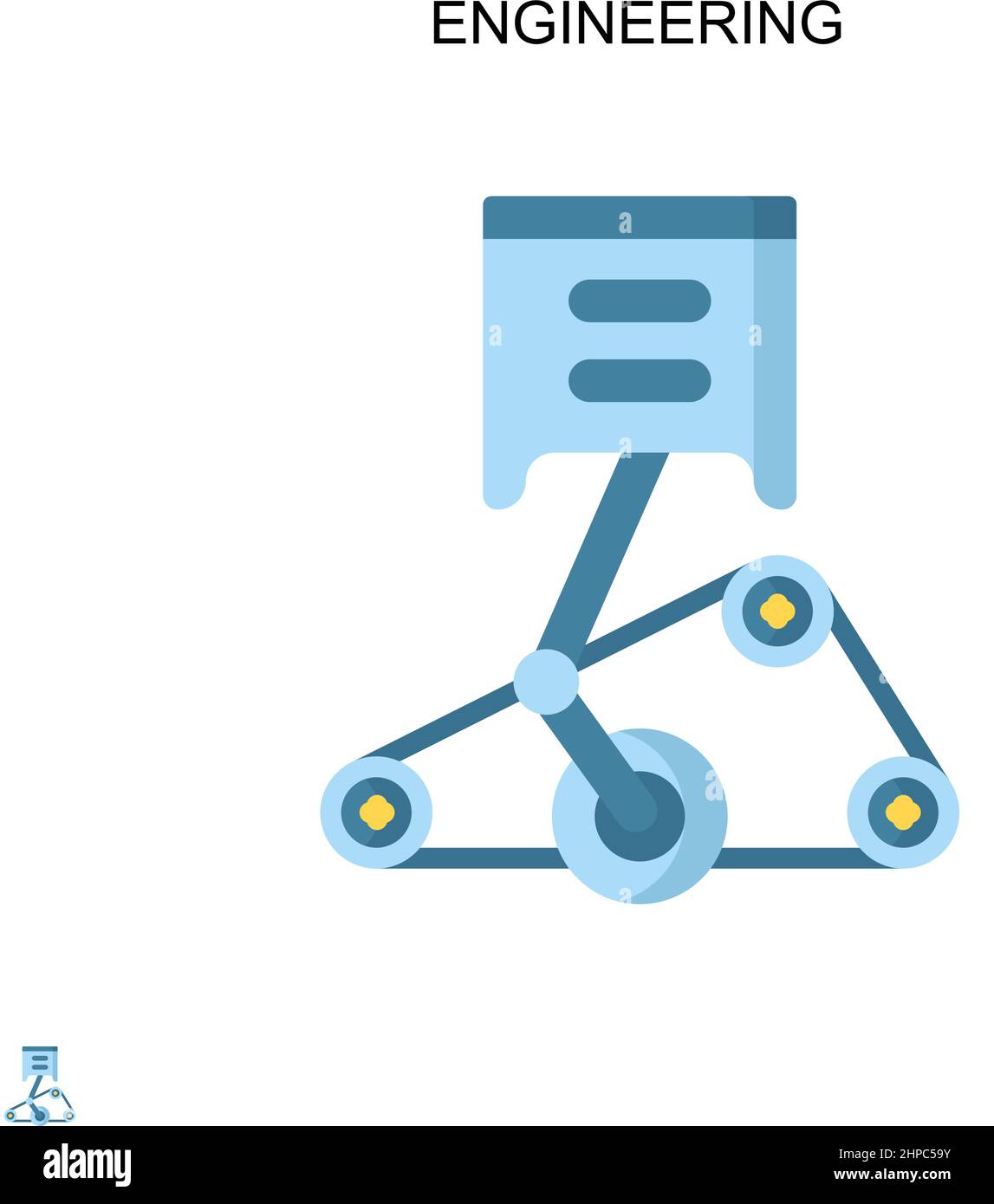 Icône de vecteur simple Engineering.Modèle de conception de symbole d'illustration pour élément d'interface utilisateur Web mobile. Illustration de Vecteur
