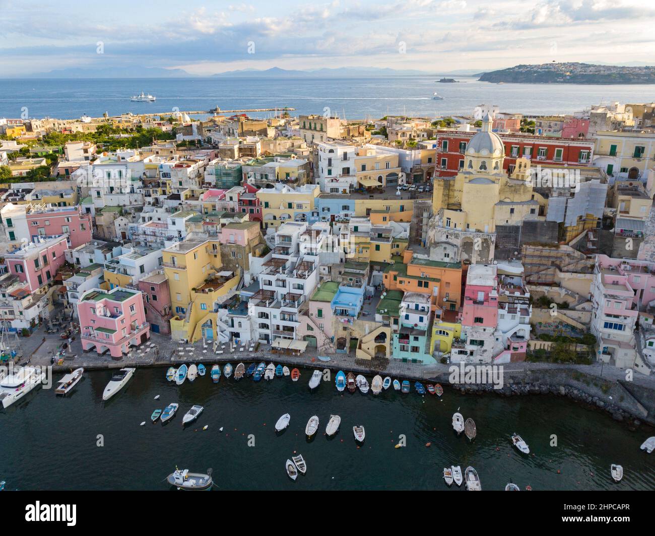 Village de la Corricella dans l'île de Procida, golfe de Neaples Banque D'Images