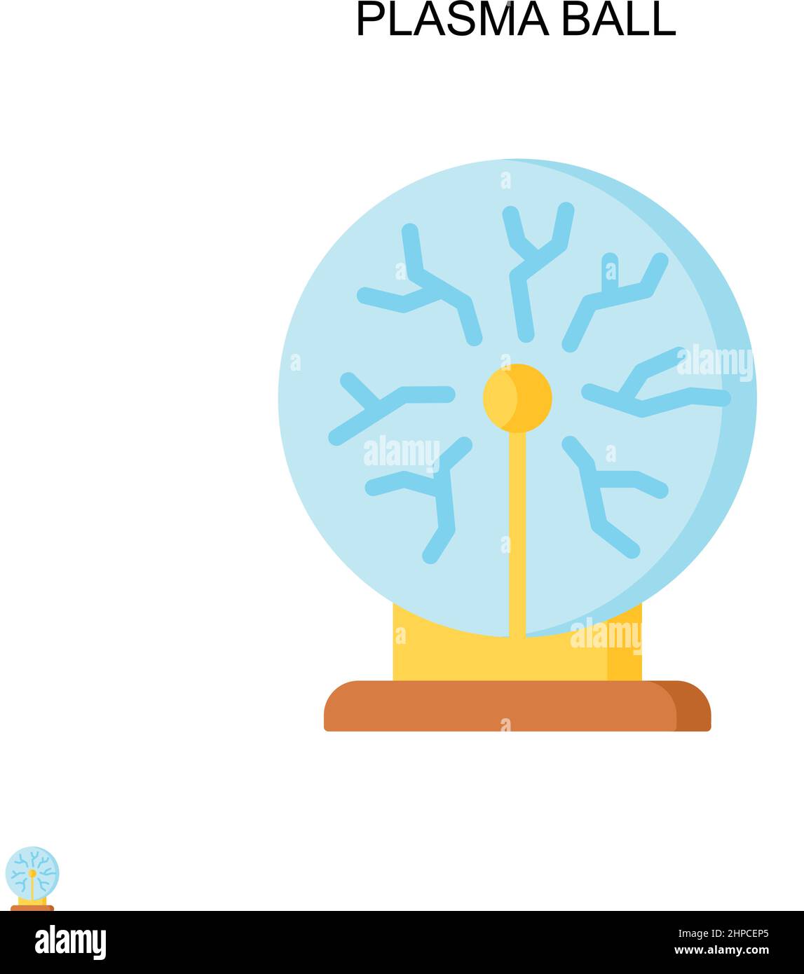 Icône de vecteur simple de boule de plasma. Modèle de conception de symbole d'illustration pour élément d'interface utilisateur Web mobile. Illustration de Vecteur