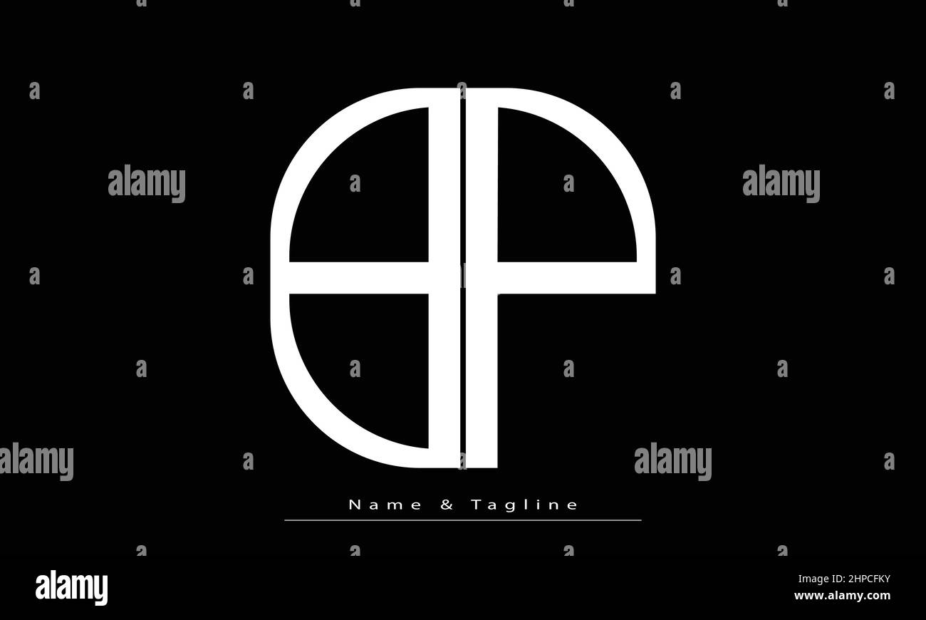 Lettres de l'alphabet initiales Monogram logo BP, PB Illustration de Vecteur