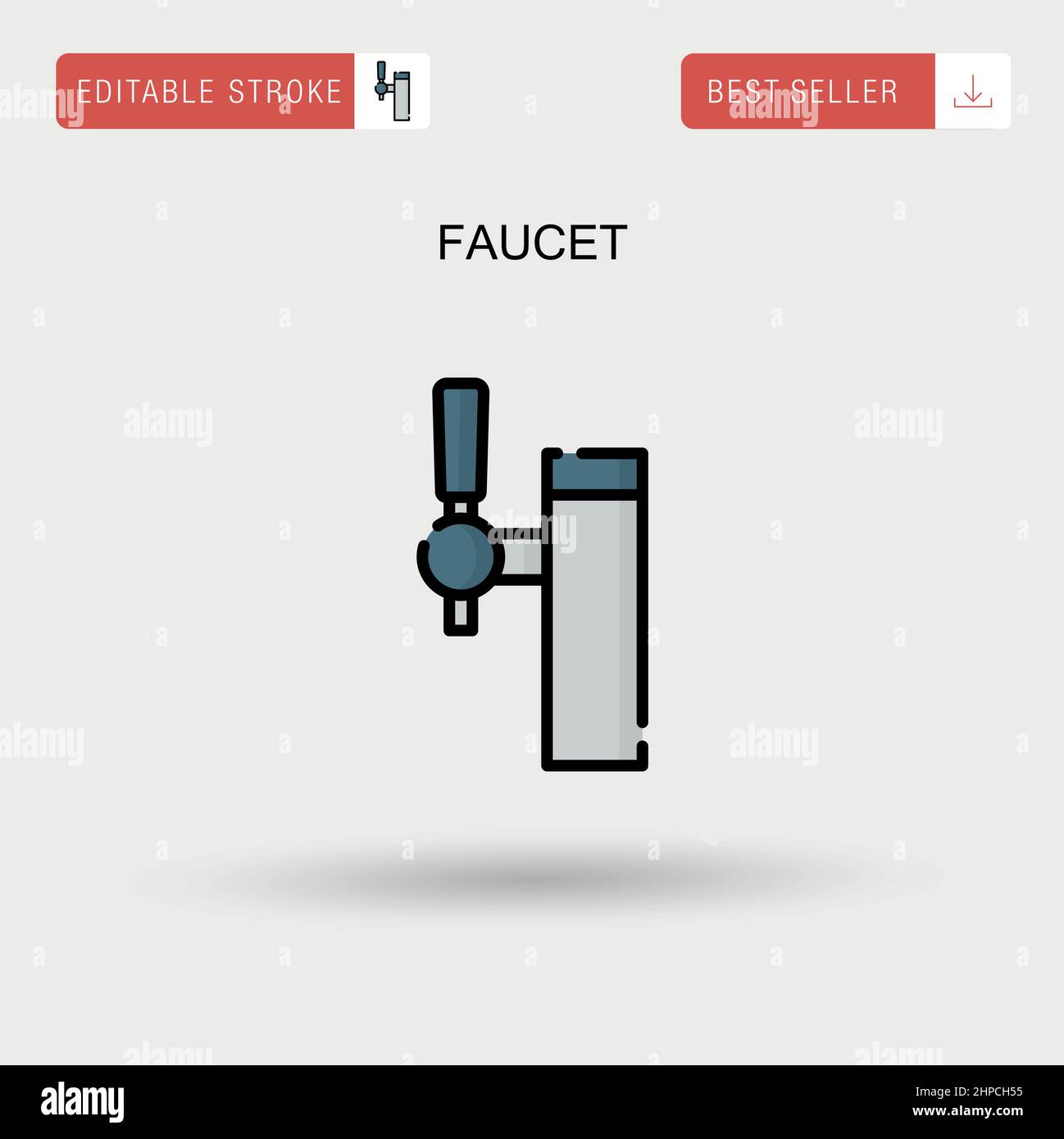 Icône de vecteur simple de robinet. Illustration de Vecteur