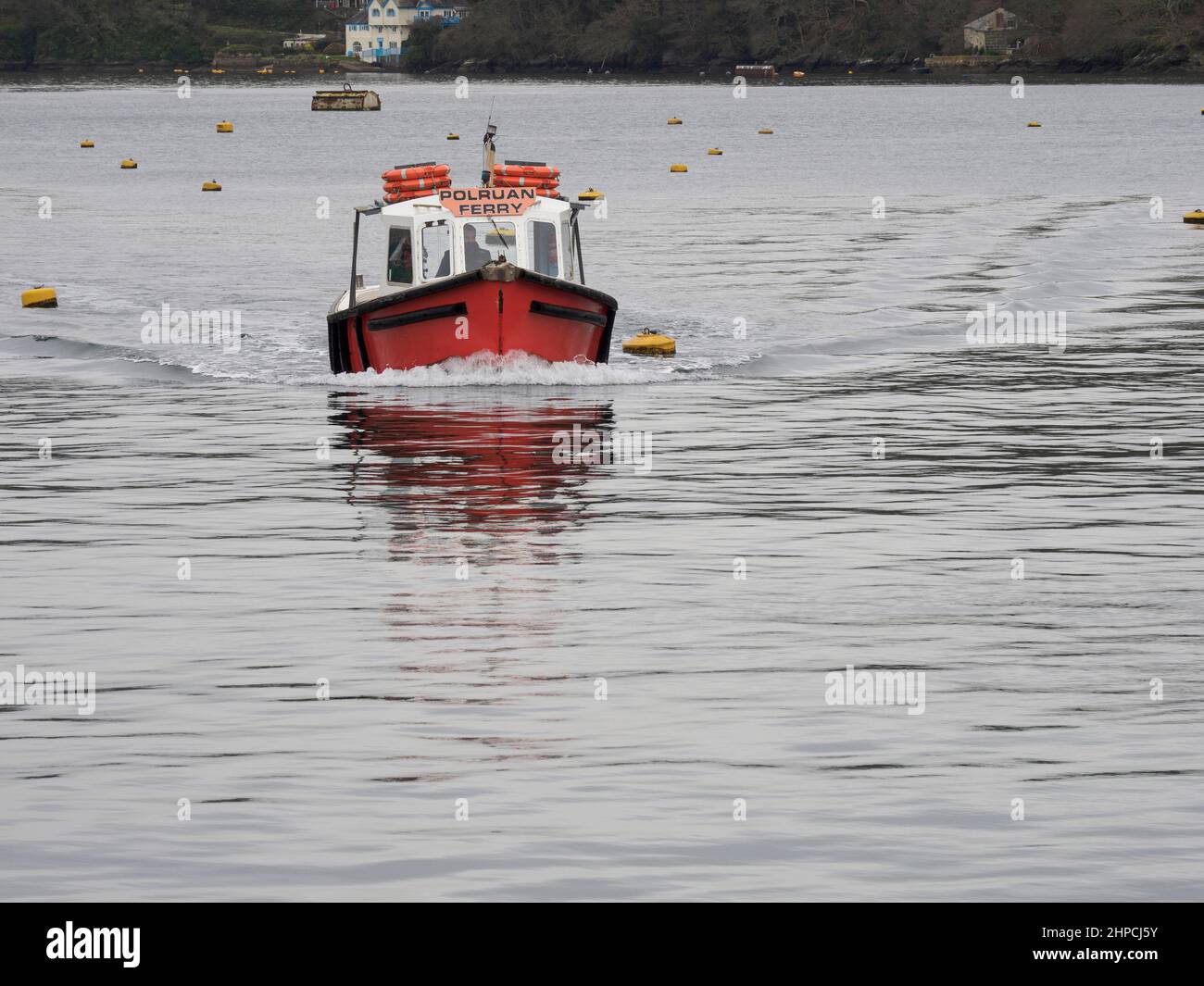 Ferry pour passagers de Polruan en provenance de Fowey, Cornwall, Royaume-Uni Banque D'Images