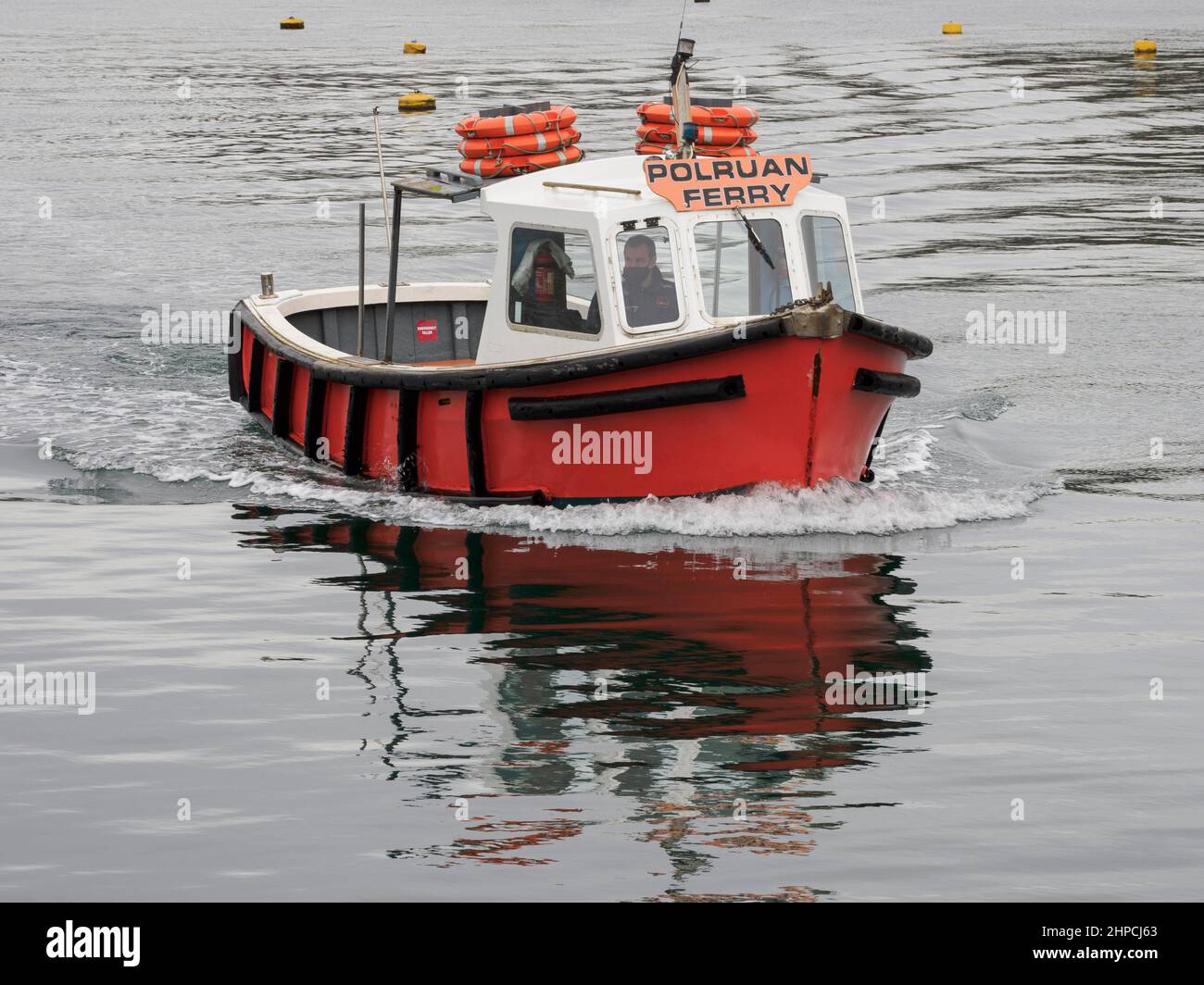 Ferry pour passagers de Polruan en provenance de Fowey, Cornwall, Royaume-Uni Banque D'Images