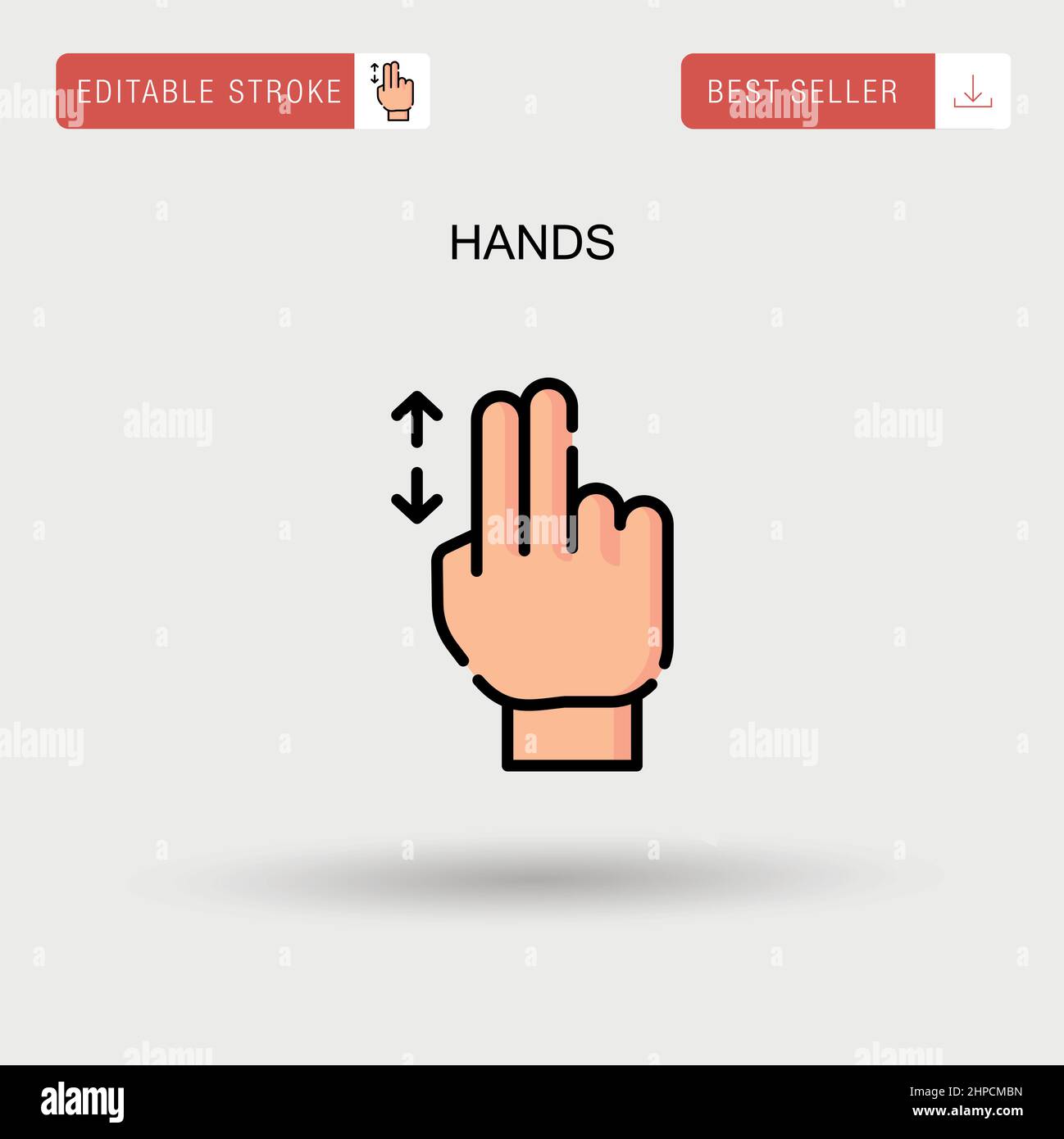 Icône de vecteur simple mains. Illustration de Vecteur