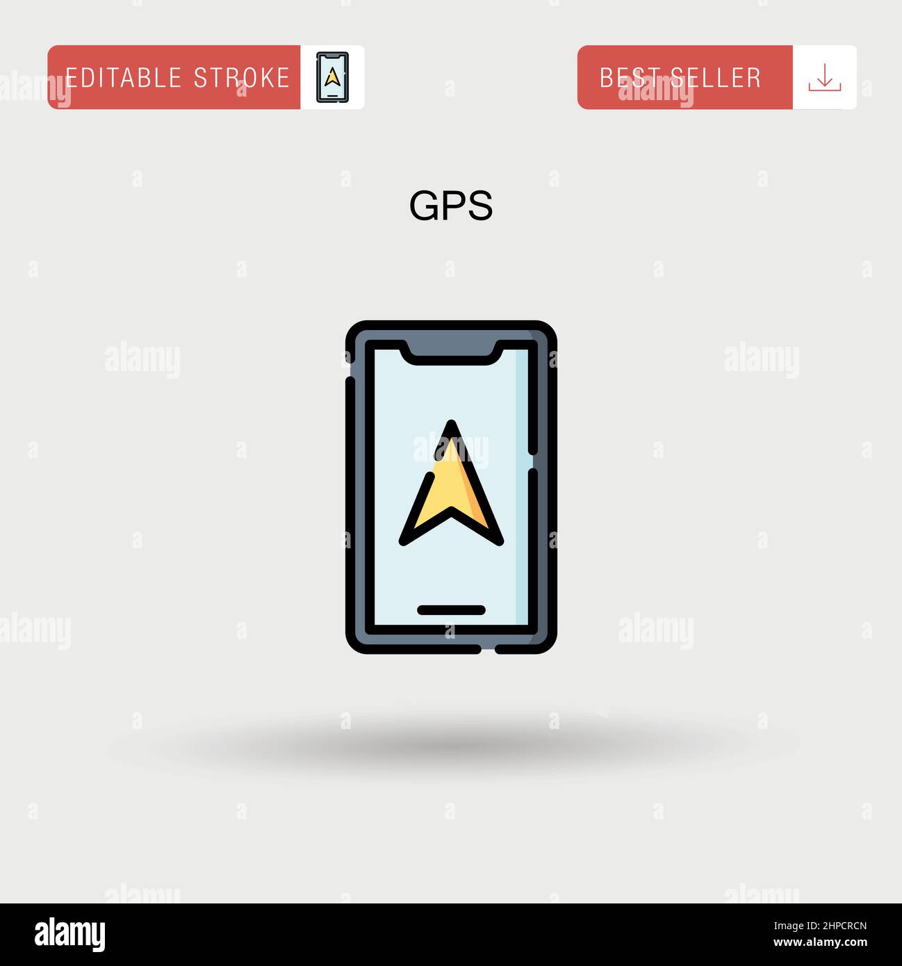 Icône de vecteur simple GPS. Illustration de Vecteur