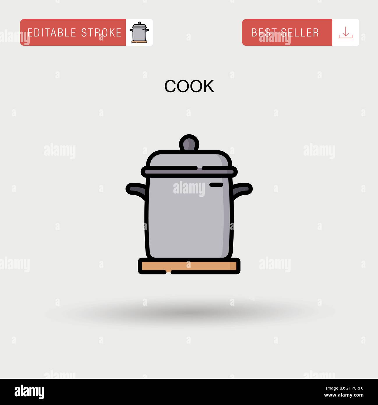 Icône vecteur simple de cuisson. Illustration de Vecteur