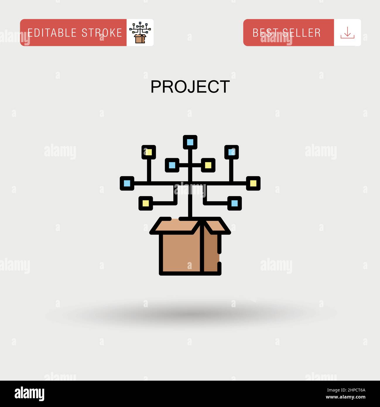 Icône de vecteur simple de projet. Illustration de Vecteur