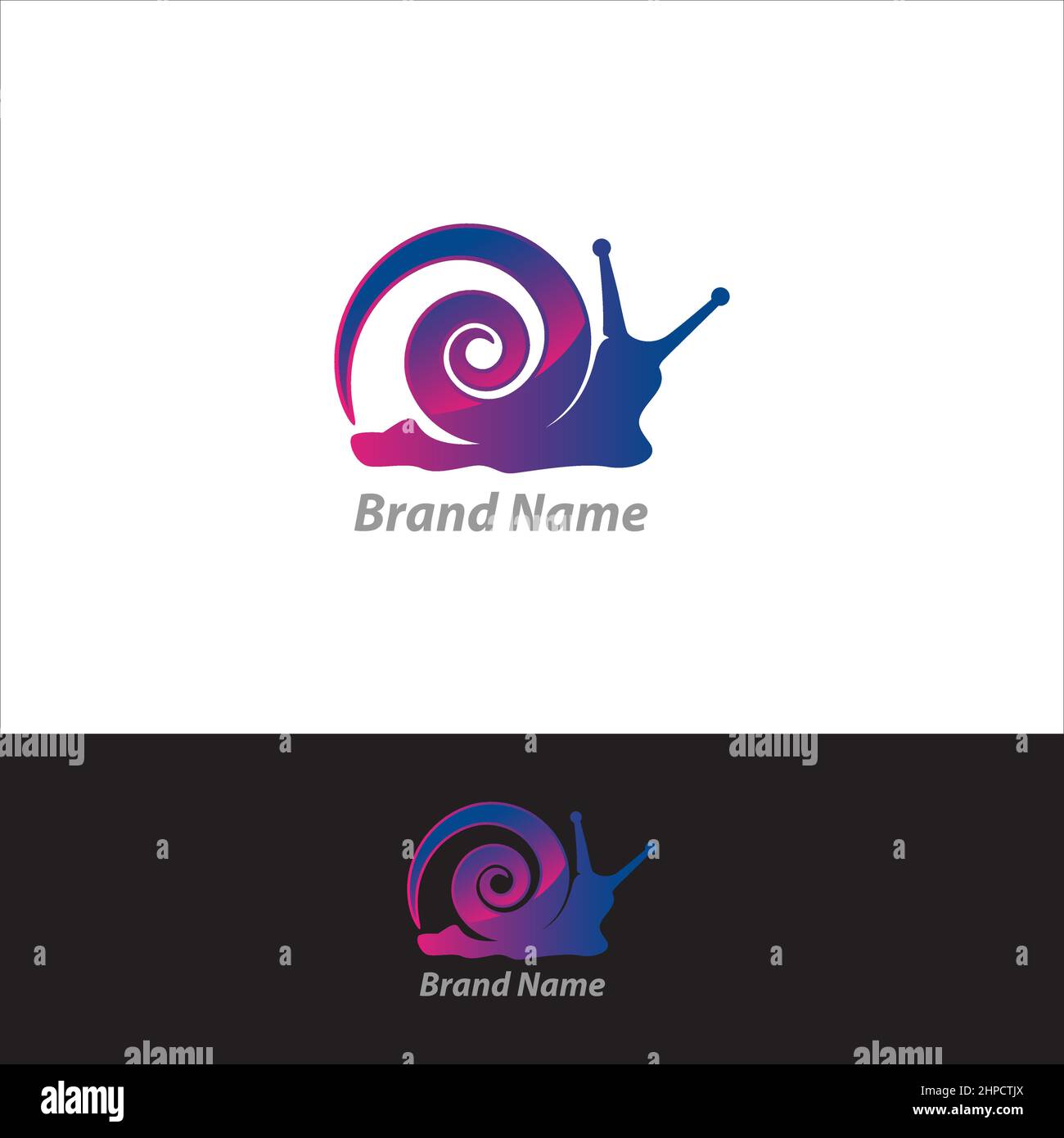 Escargot silhouette résumé logo design vector template..EPS 10 Illustration de Vecteur