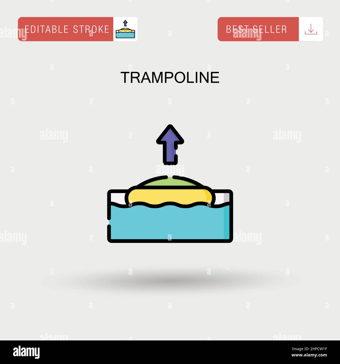 Icône de vecteur simple trampoline. Illustration de Vecteur