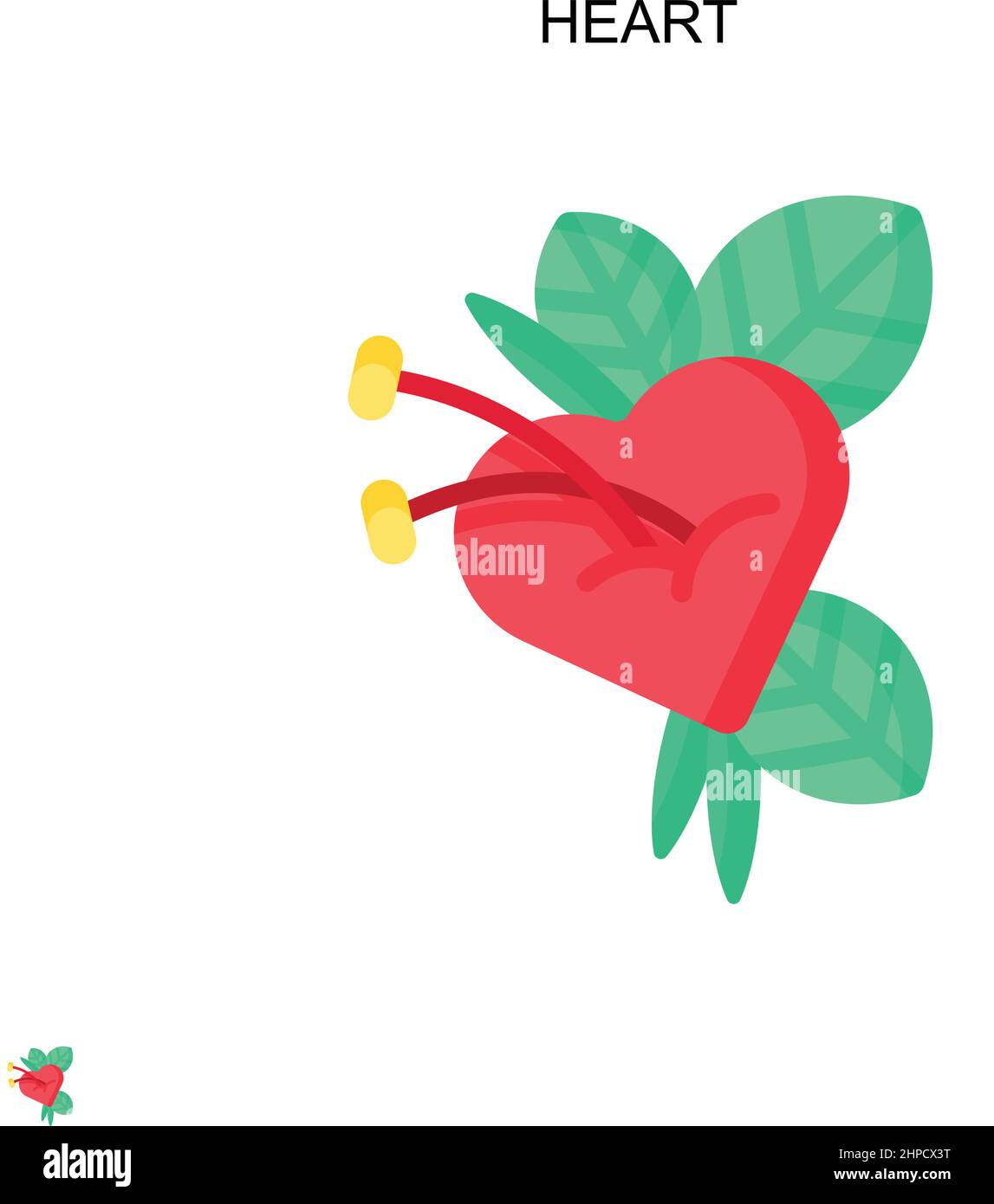 Icône vecteur simple coeur.Modèle de conception de symbole d'illustration pour élément d'interface utilisateur Web mobile. Illustration de Vecteur