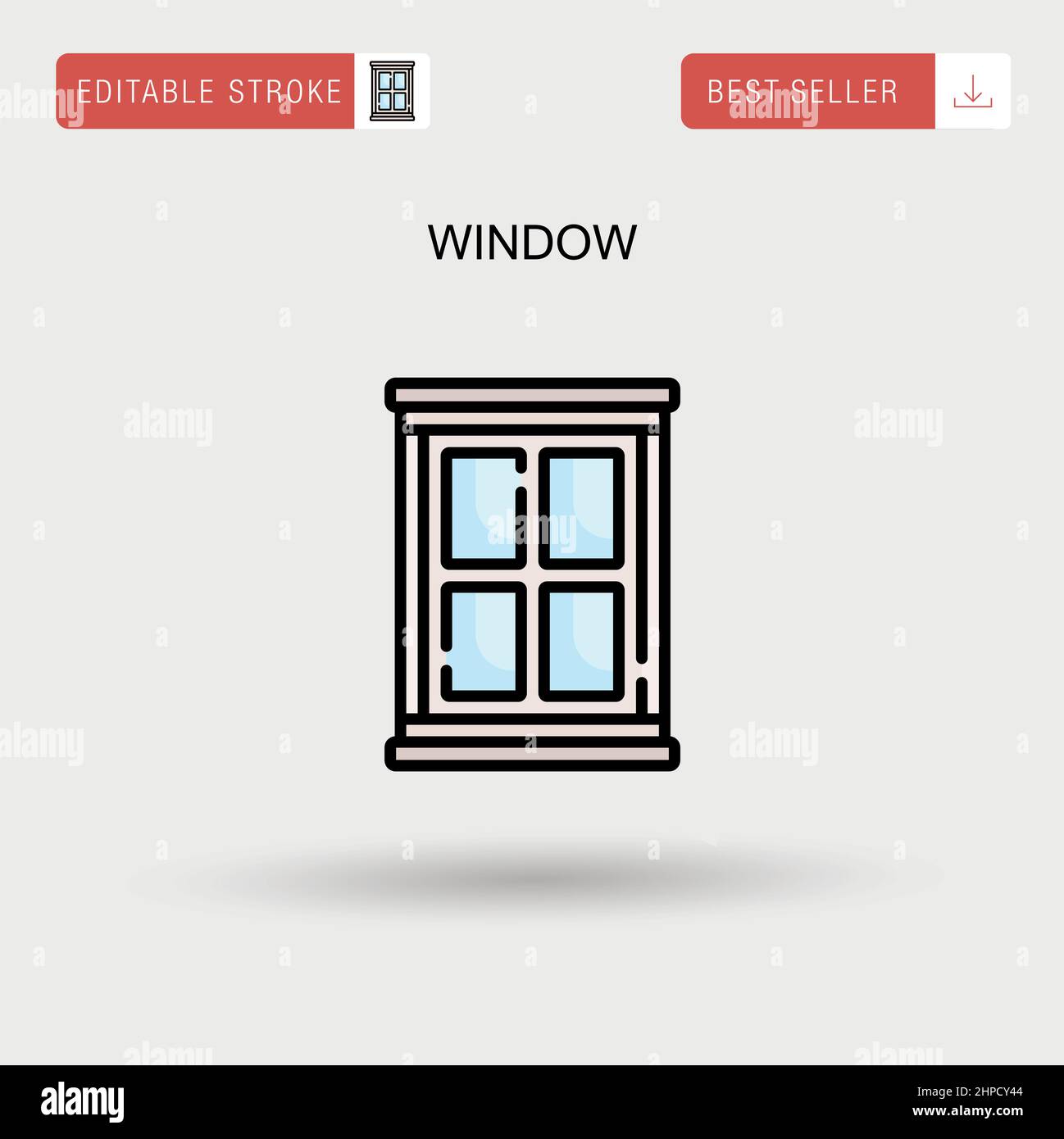 Icône de vecteur simple de fenêtre. Illustration de Vecteur