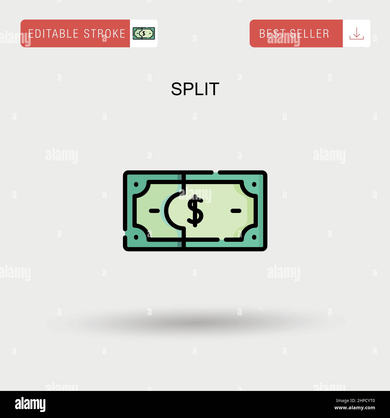 Icône de vecteur simple de fractionnement. Illustration de Vecteur