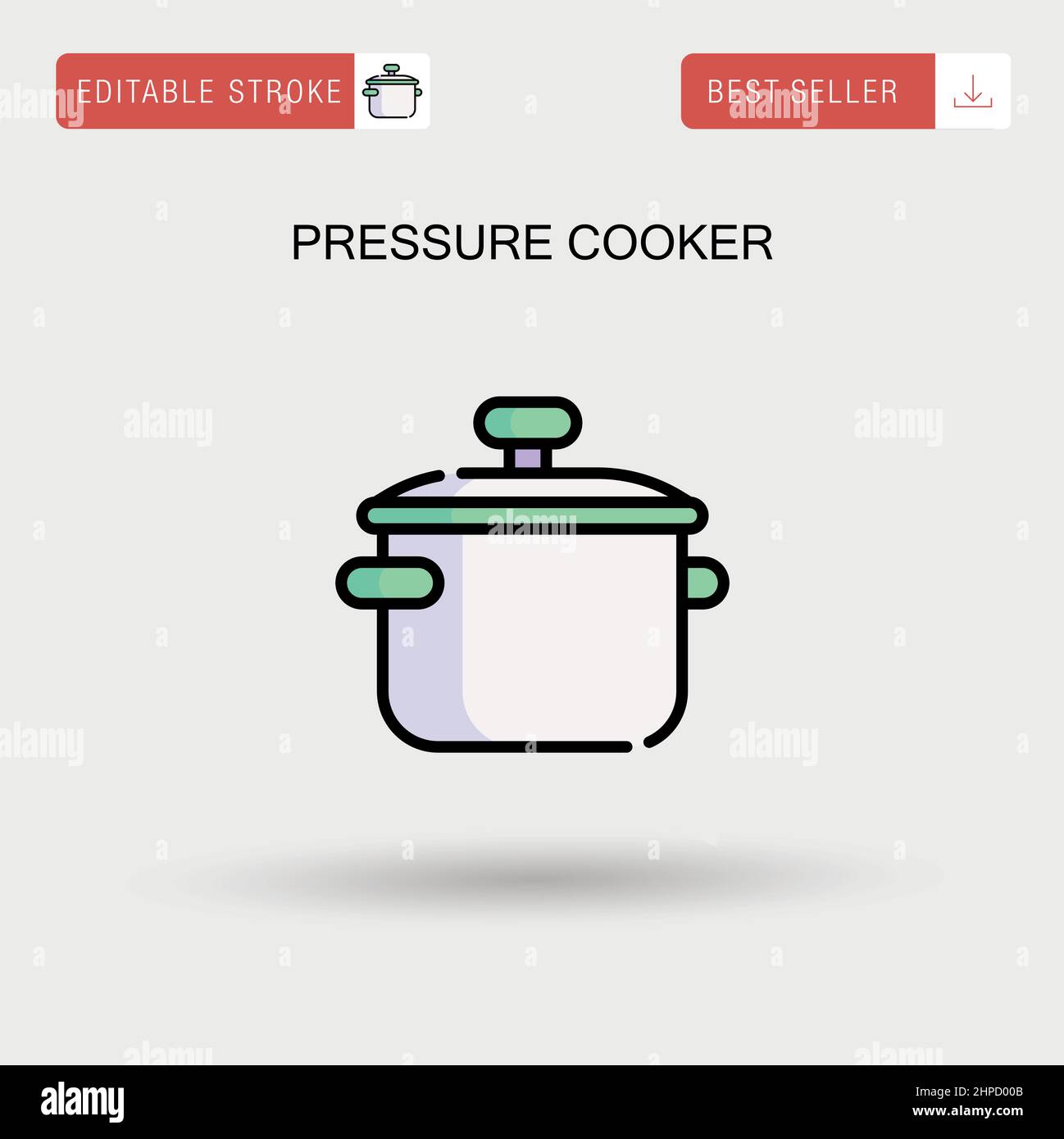 Icône de vecteur simple pour cuisinière à pression. Illustration de Vecteur