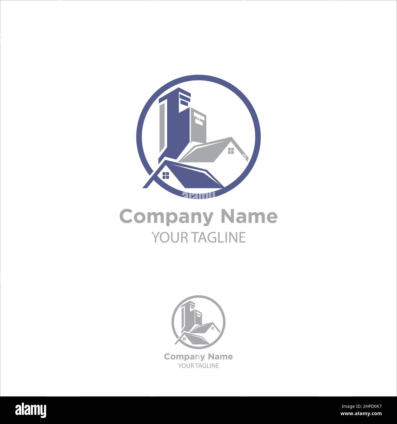 Modèle de conception de logo immobilier, Construction Architecture symbole de bâtiment vecteur modifiable.EPS 10 Illustration de Vecteur