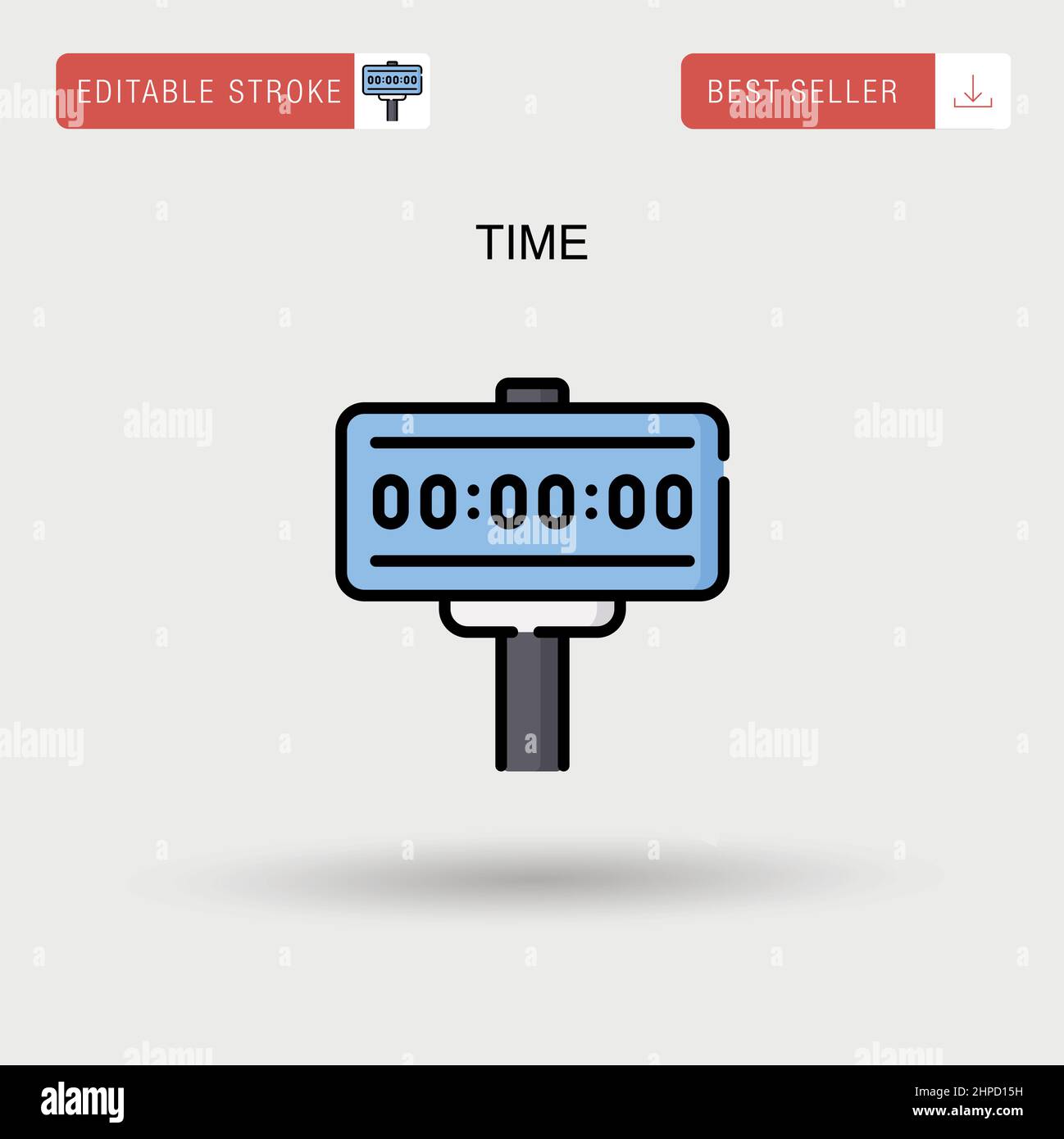 Icône vecteur simple temps. Illustration de Vecteur