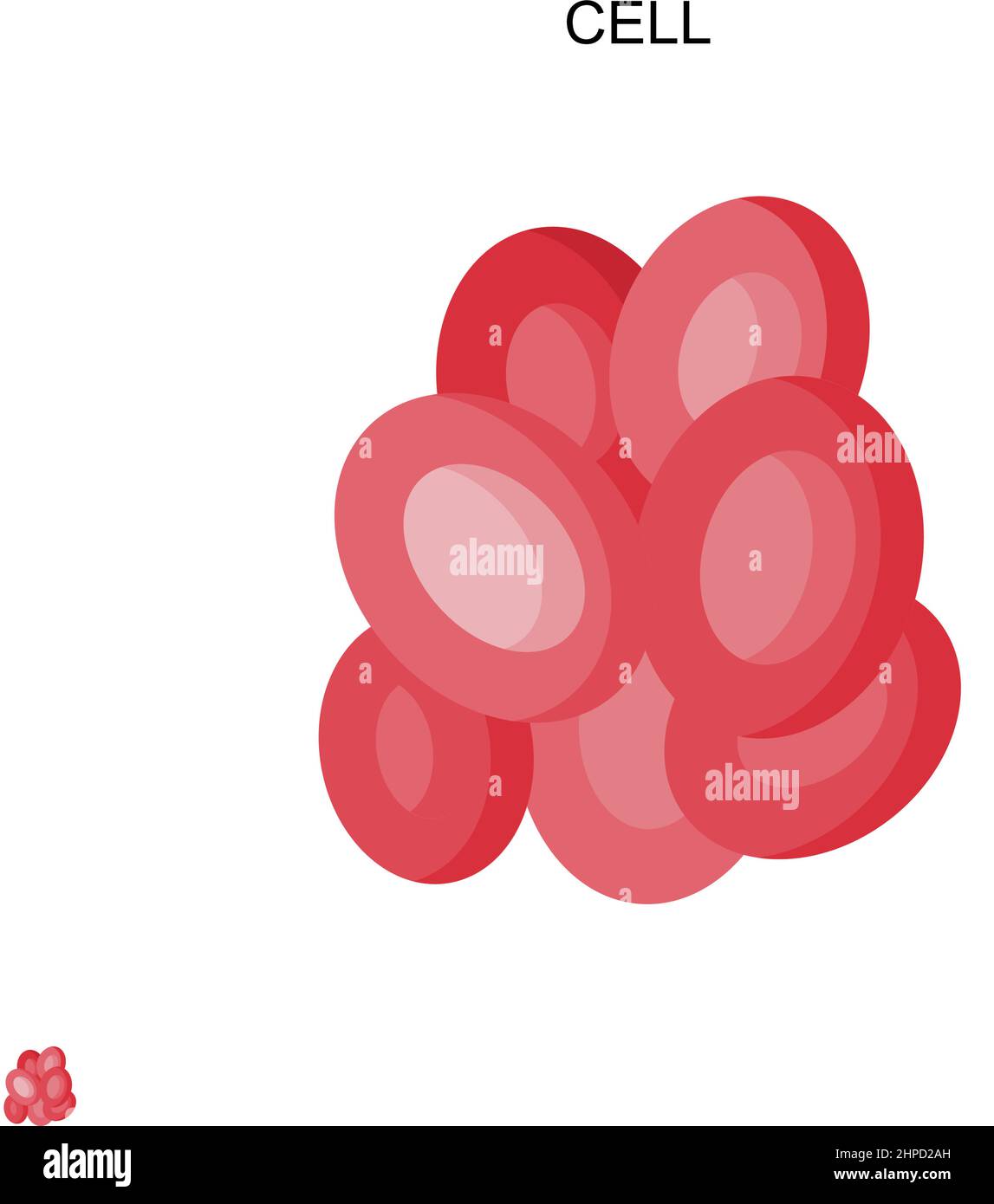 Icône de vecteur simple de cellule.Modèle de conception de symbole d'illustration pour élément d'interface utilisateur Web mobile. Illustration de Vecteur