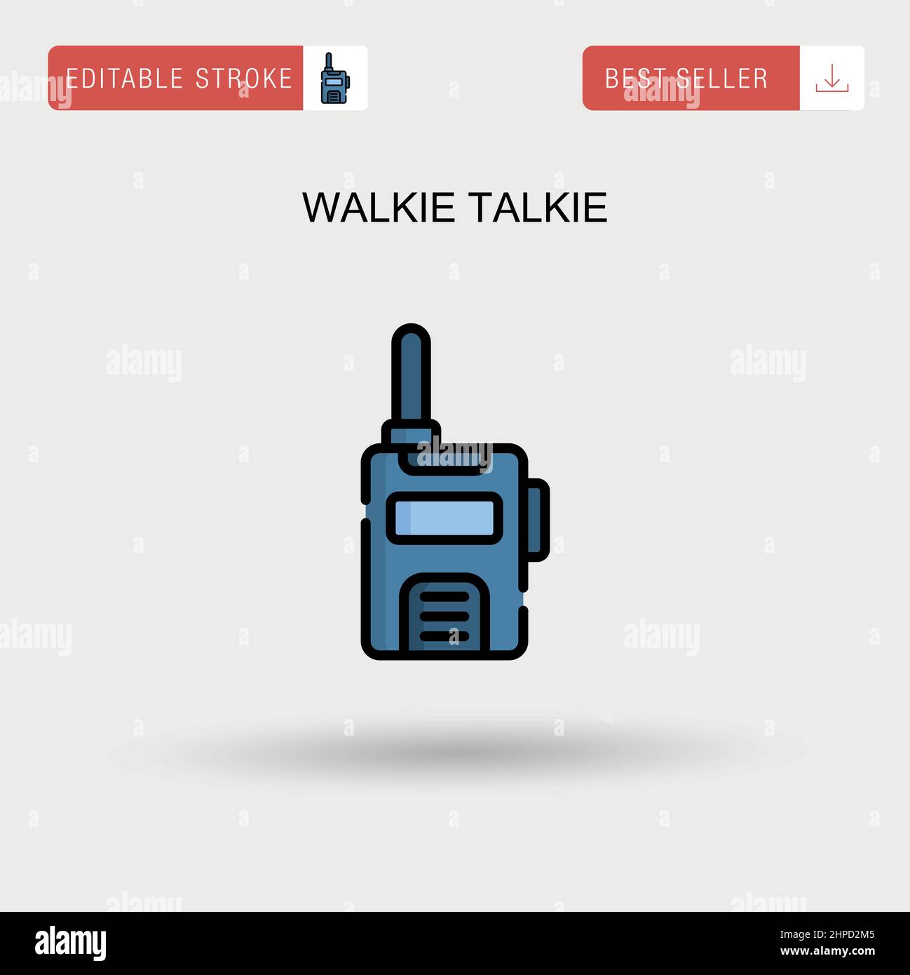 Talkie-walkie icône de vecteur simple. Illustration de Vecteur