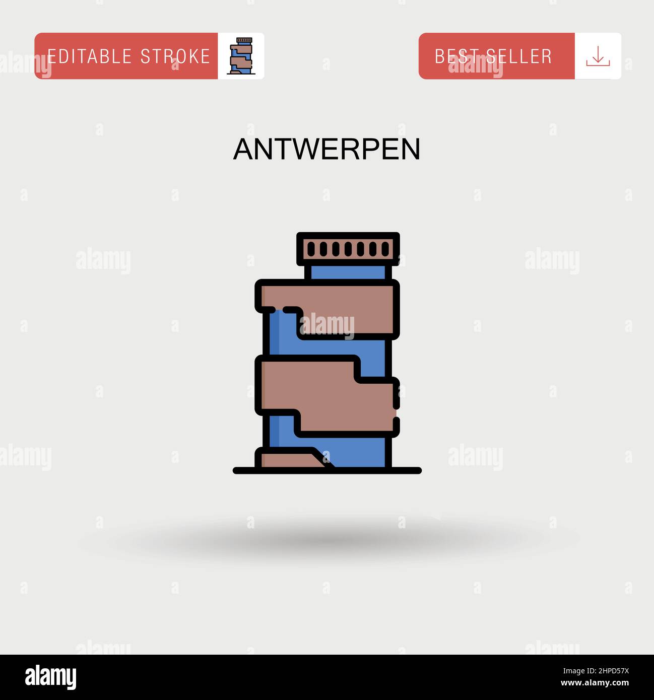 Icône de vecteur simple Antwerpen. Illustration de Vecteur