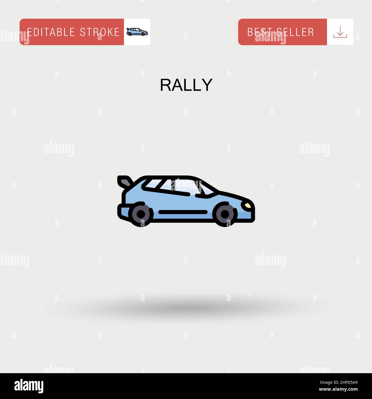 Icône de vecteur simple Rally. Illustration de Vecteur