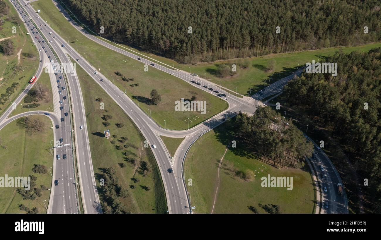 Autoroute intersection Interchange Crossing Road Banque D'Images