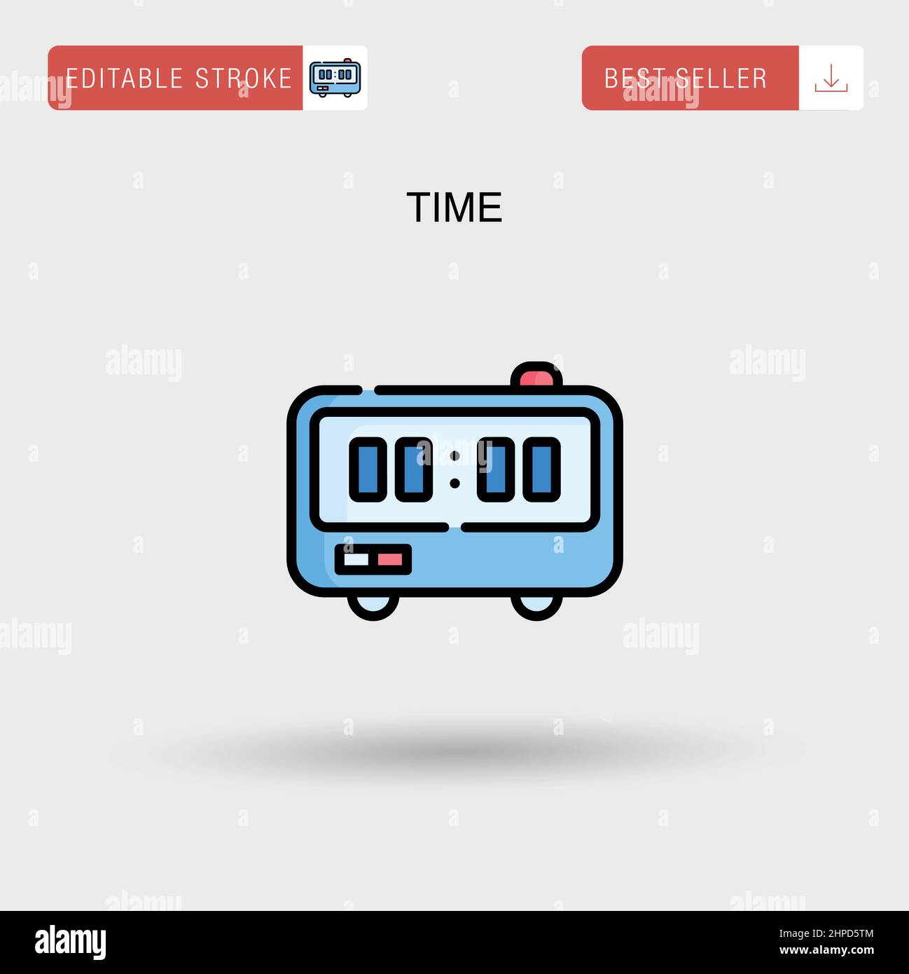 Icône vecteur simple temps. Illustration de Vecteur