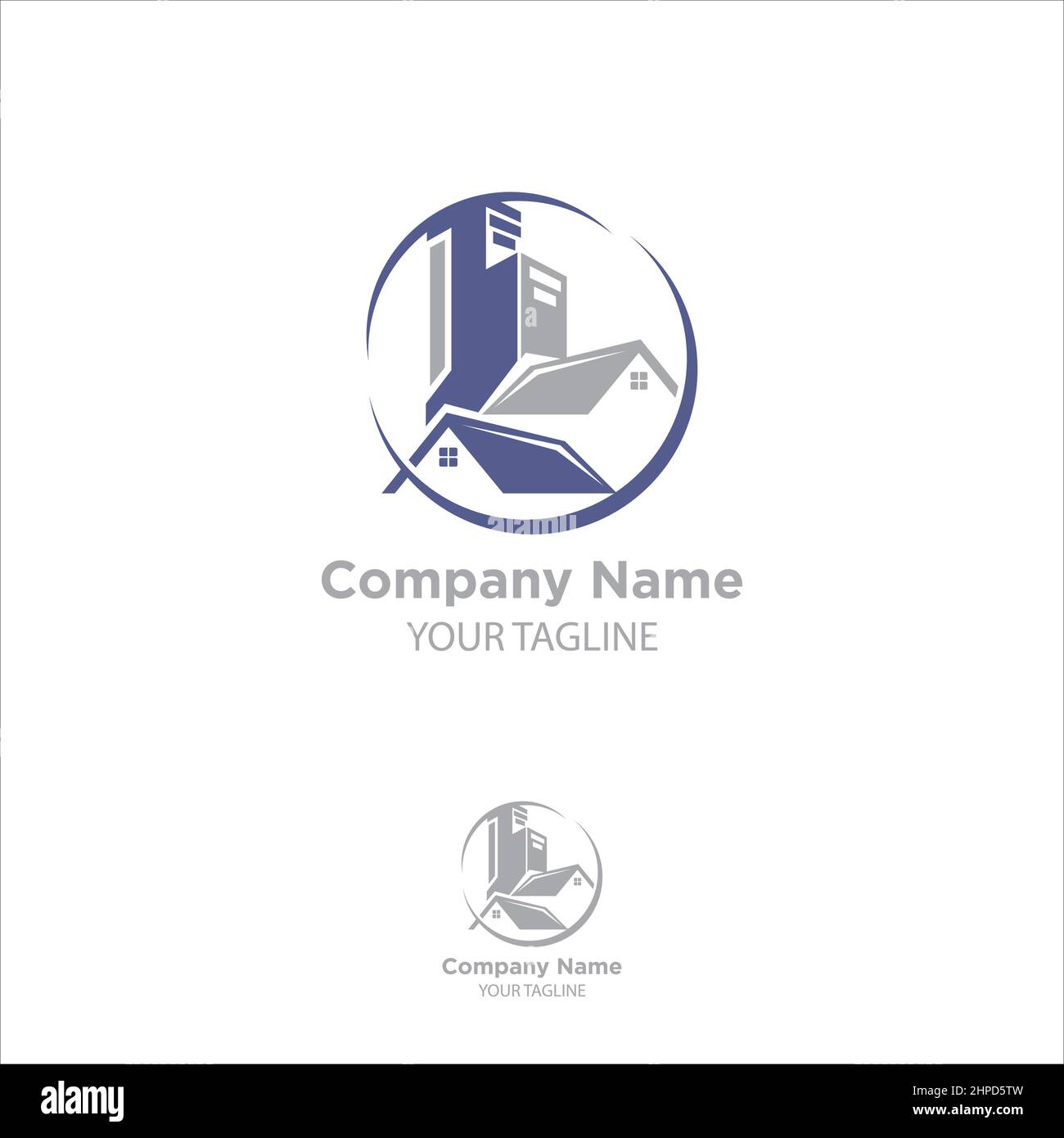 Modèle de conception de logo immobilier, Construction Architecture symbole de bâtiment vecteur modifiable.EPS 10 Illustration de Vecteur