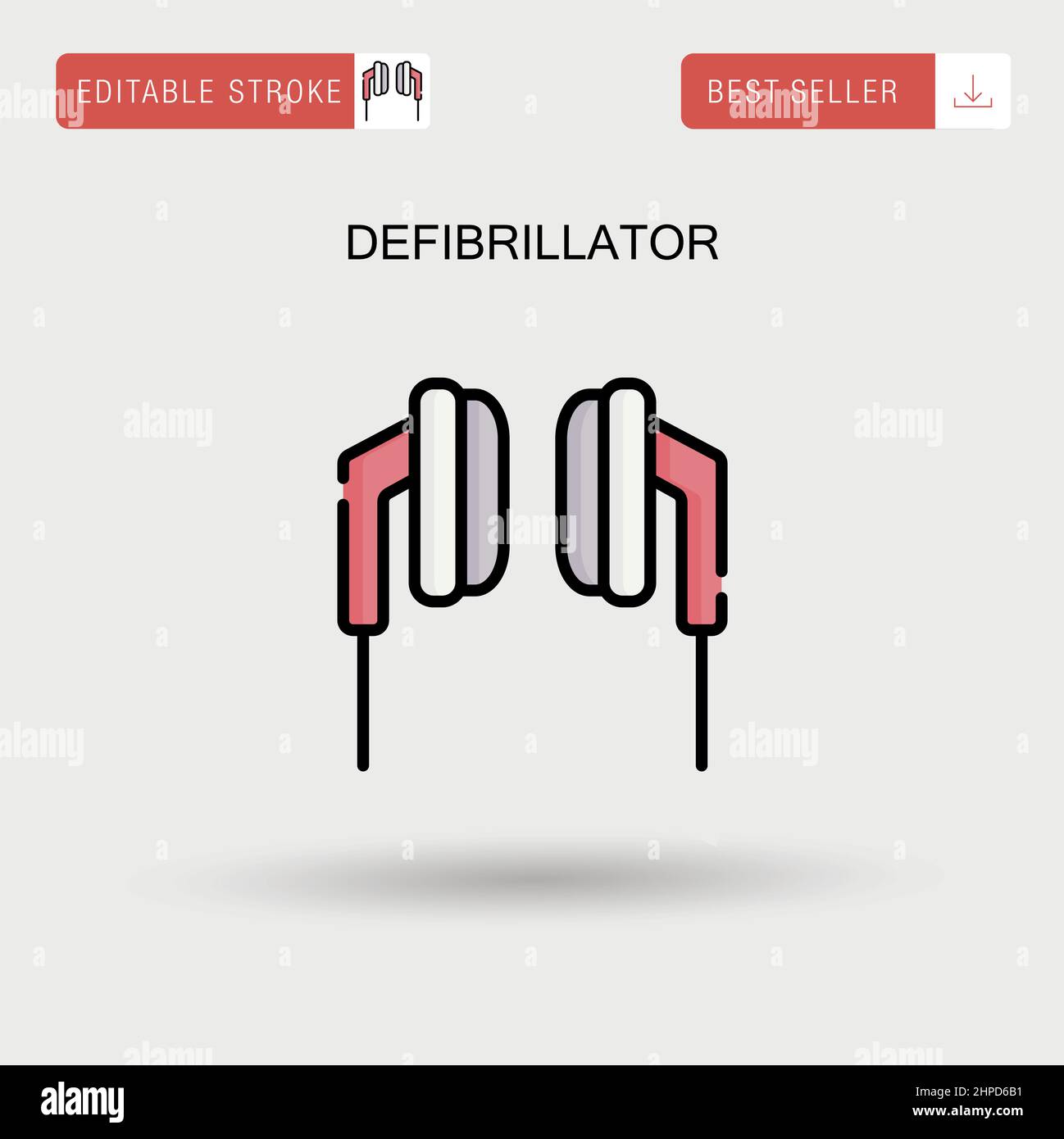 Icône de vecteur simple du défibrillateur. Illustration de Vecteur