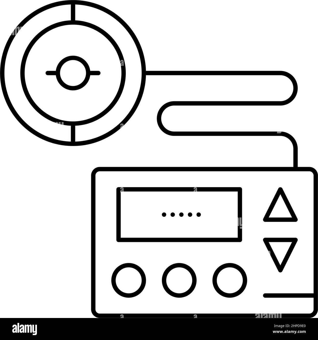 illustration vectorielle de l'icône de la ligne de la pompe à insuline Illustration de Vecteur