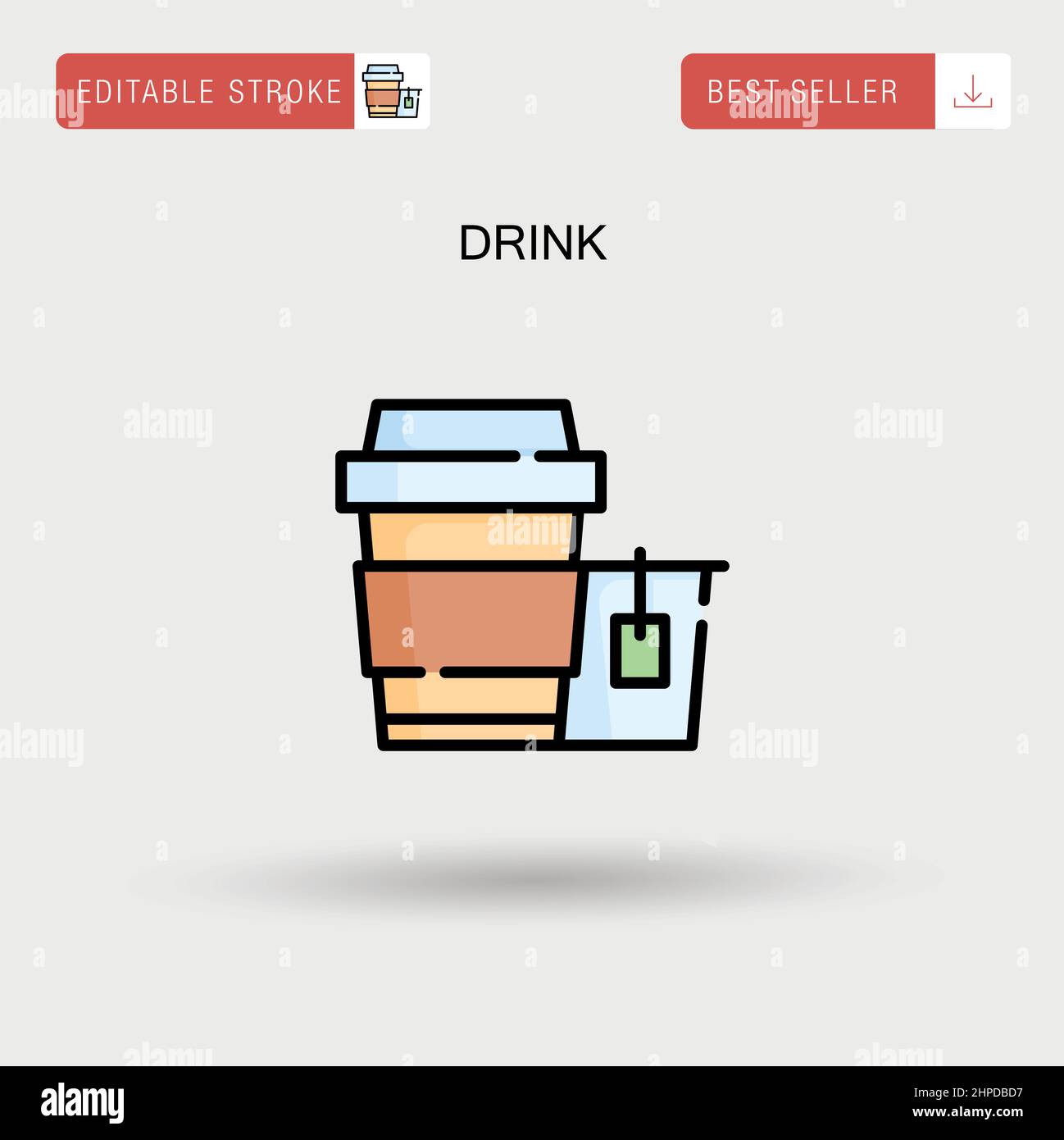 Icône simple de vecteur de boisson. Illustration de Vecteur