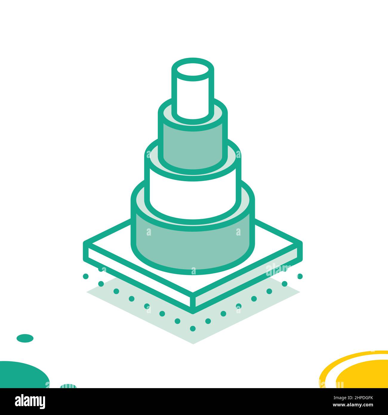 Cône de circulation isolé sur fond blanc. Objet isométrique 3D. Illustration vectorielle. Illustration de Vecteur
