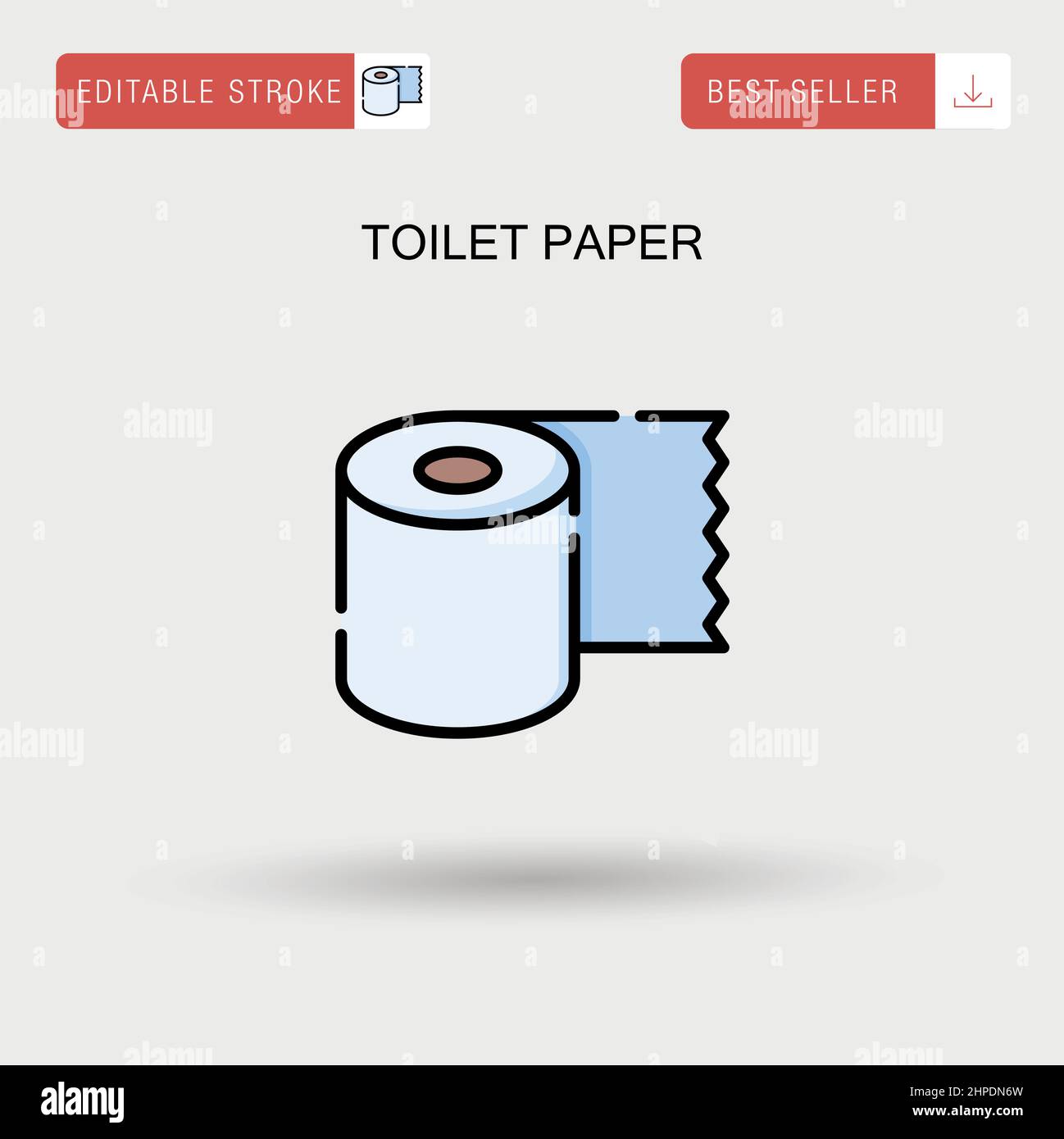 Papier toilette icône de vecteur simple. Illustration de Vecteur